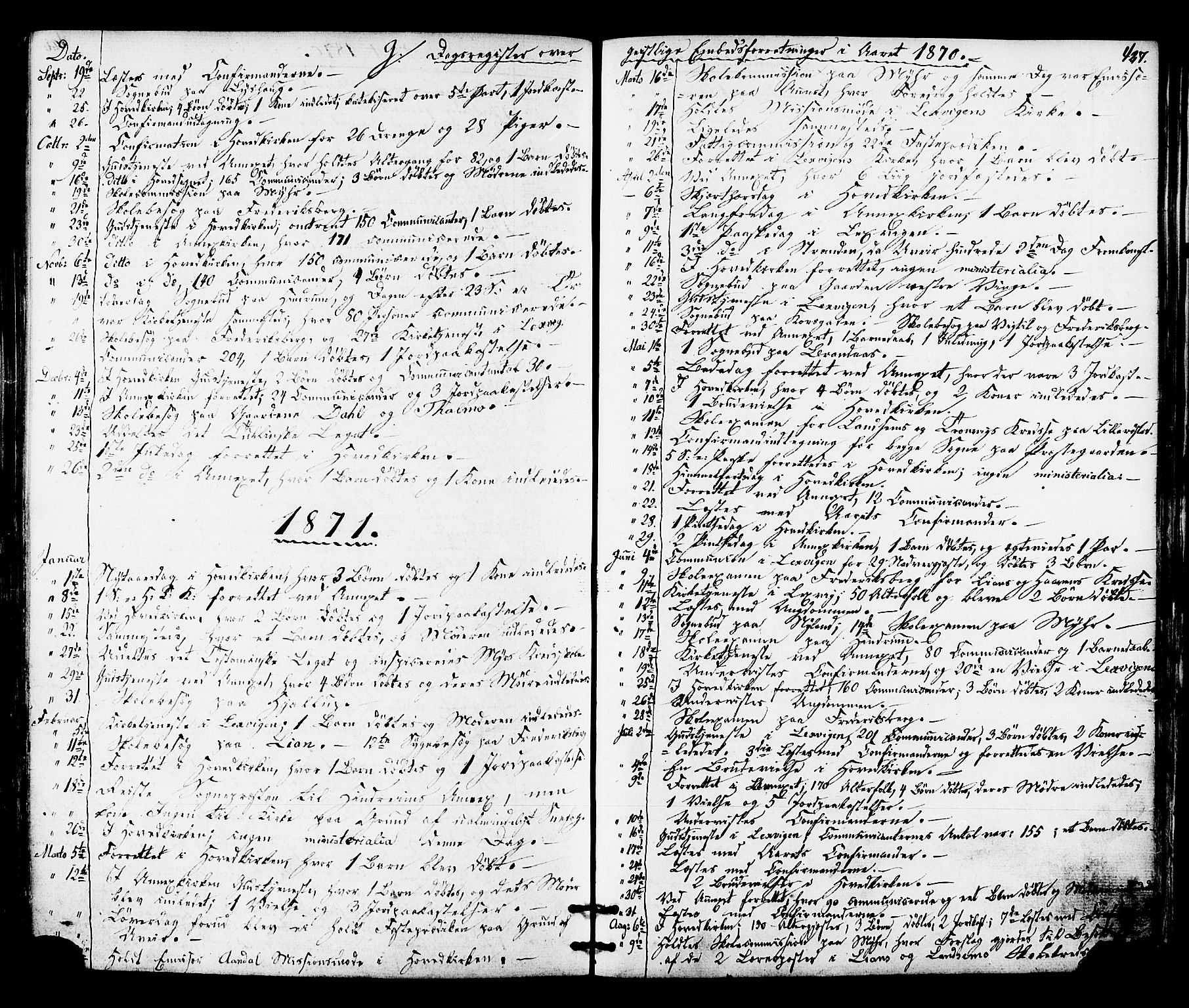 Ministerialprotokoller, klokkerbøker og fødselsregistre - Nord-Trøndelag, SAT/A-1458/701/L0009: Parish register (official) no. 701A09 /1, 1864-1882, p. 427