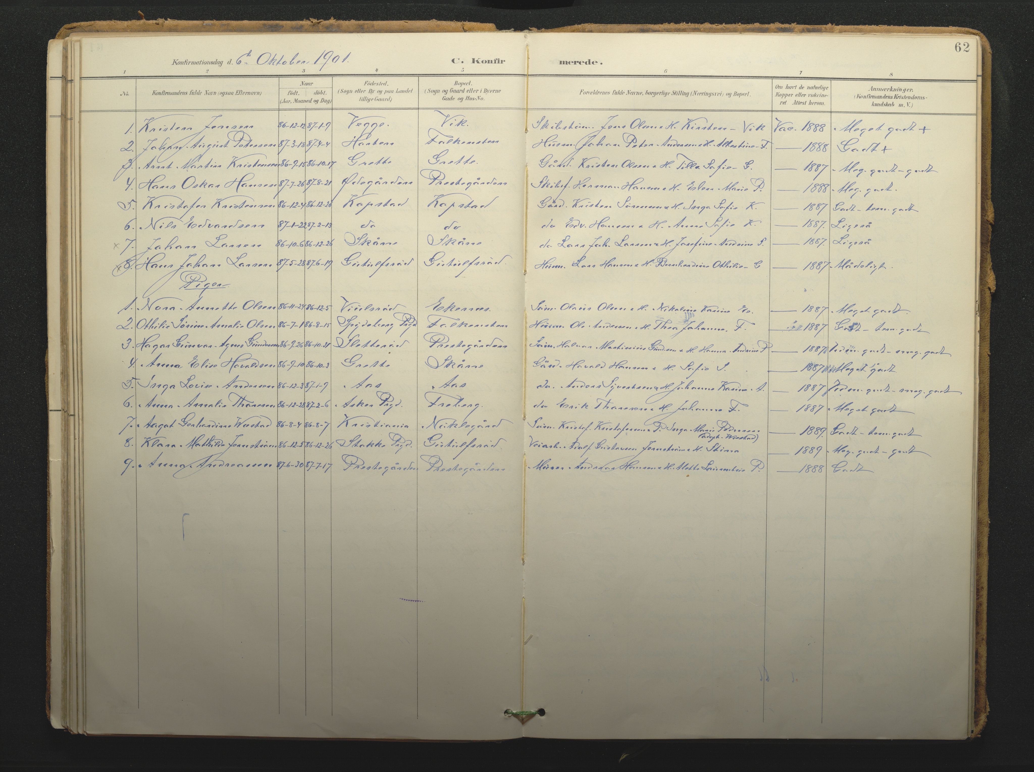 Borre kirkebøker, SAKO/A-338/F/Fc/L0003: Parish register (official) no. III 3, 1896-1919, p. 62