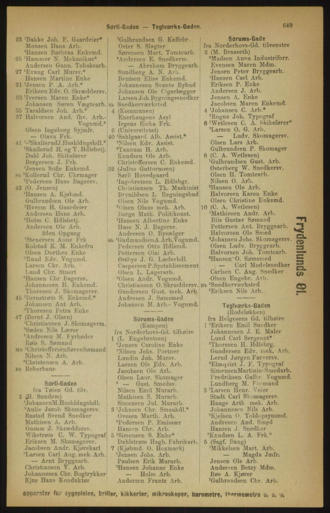 Kristiania/Oslo adressebok, PUBL/-, 1891, p. 649