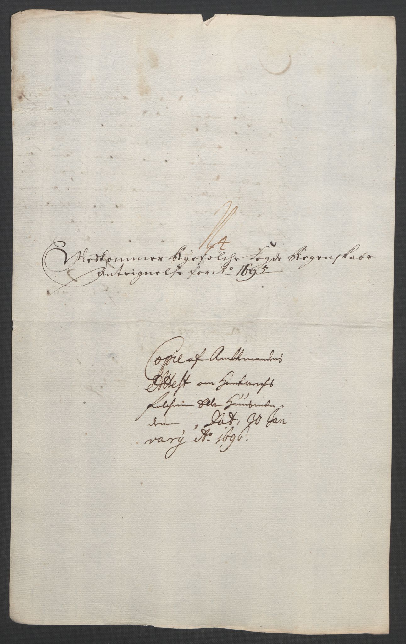 Rentekammeret inntil 1814, Reviderte regnskaper, Fogderegnskap, AV/RA-EA-4092/R47/L2857: Fogderegnskap Ryfylke, 1694-1696, p. 224