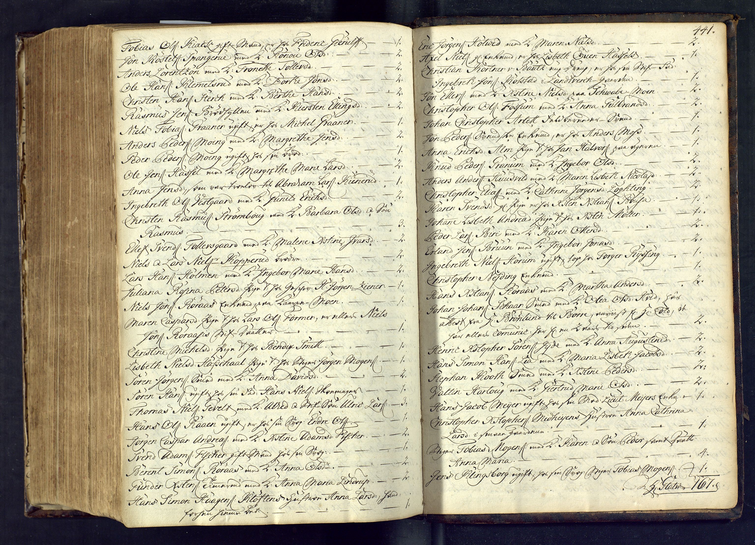 Kongsberg kirkebøker, SAKO/A-22/M/Ma/L0003: Communicants register no. 3, 1745-1750, p. 441