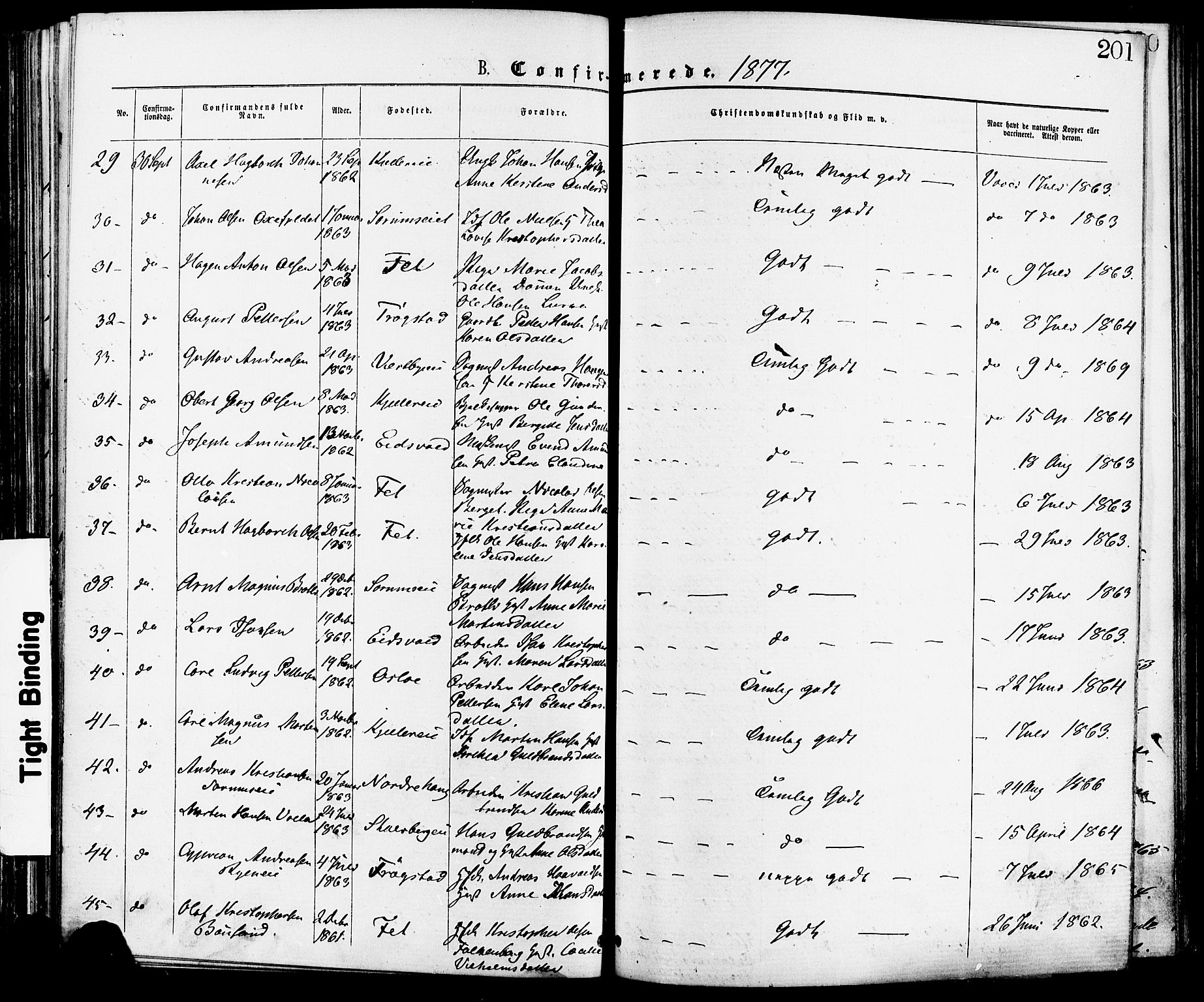 Skedsmo prestekontor Kirkebøker, AV/SAO-A-10033a/F/Fa/L0012: Parish register (official) no. I 12, 1876-1883, p. 201