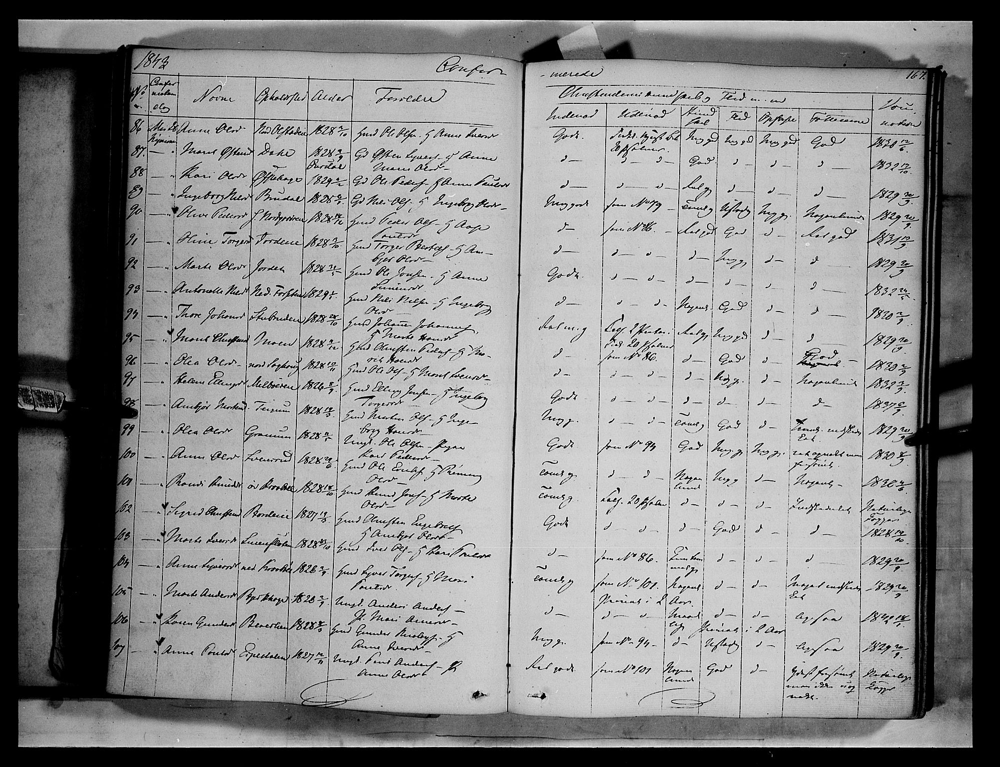 Gausdal prestekontor, AV/SAH-PREST-090/H/Ha/Haa/L0007: Parish register (official) no. 7, 1840-1850, p. 167