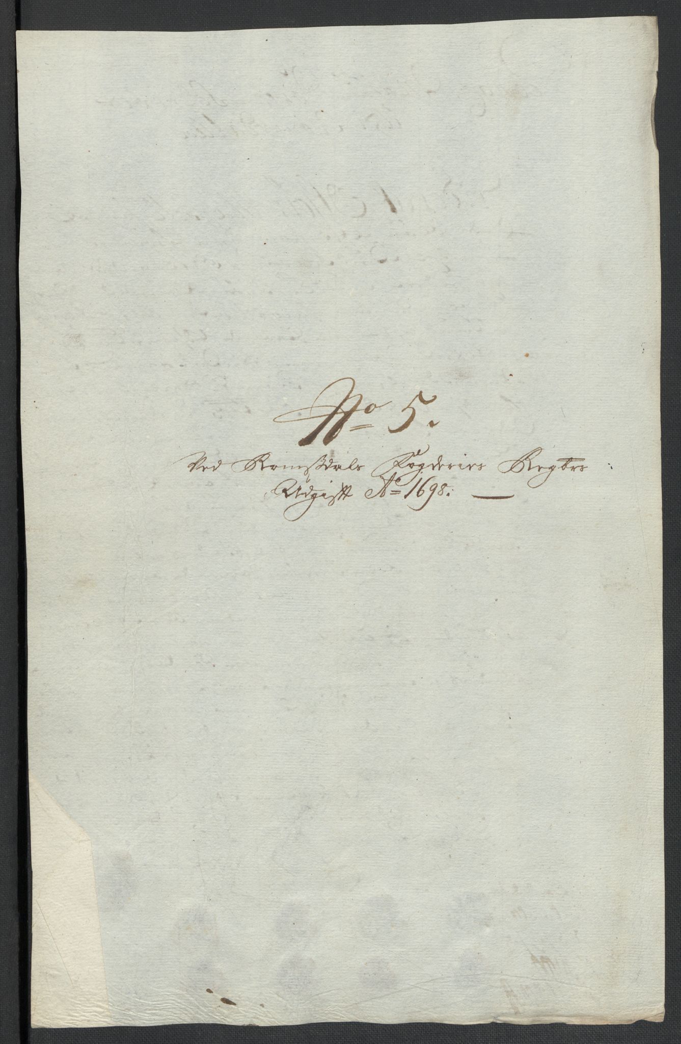 Rentekammeret inntil 1814, Reviderte regnskaper, Fogderegnskap, AV/RA-EA-4092/R55/L3653: Fogderegnskap Romsdal, 1697-1698, p. 372