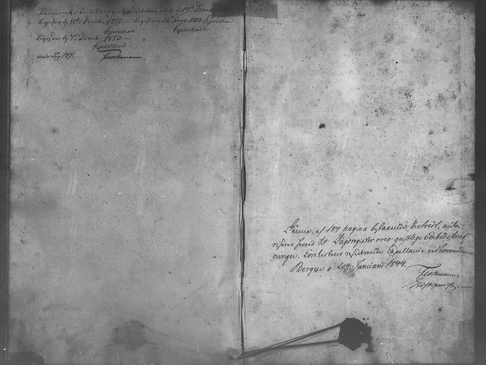 Korskirken sokneprestembete, AV/SAB-A-76101/H/Haa/L0067: Curate's parish register no. A 2, 1844-1854