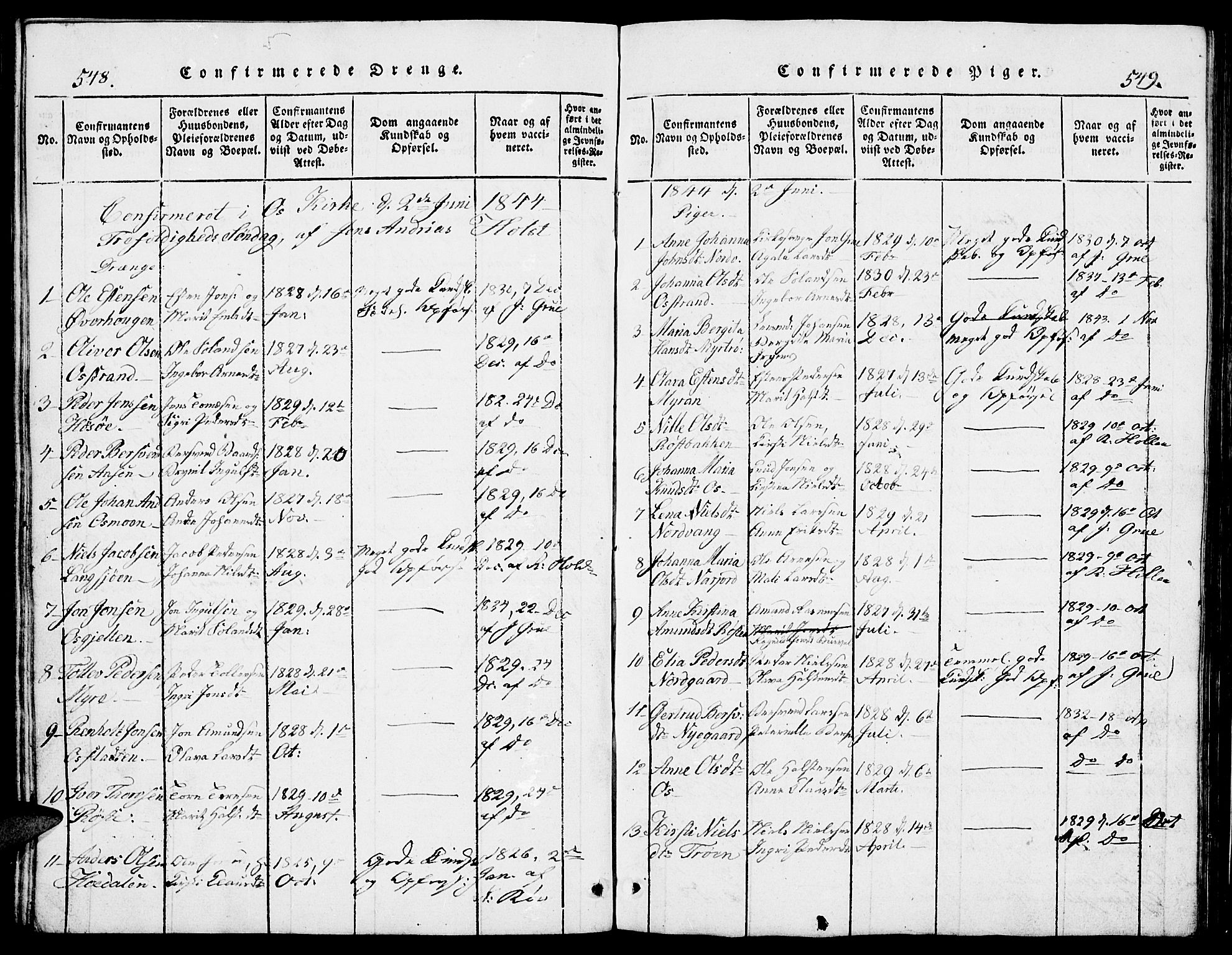 Tolga prestekontor, AV/SAH-PREST-062/L/L0002: Parish register (copy) no. 2, 1815-1844, p. 548-549