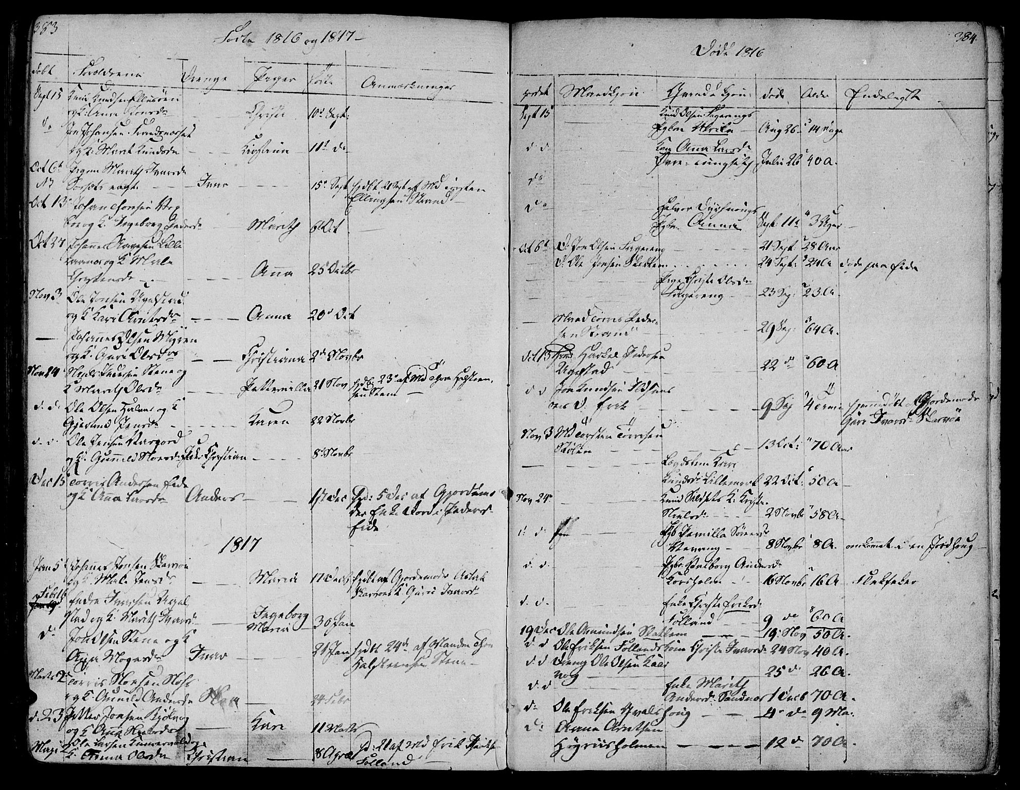 Ministerialprotokoller, klokkerbøker og fødselsregistre - Møre og Romsdal, AV/SAT-A-1454/570/L0830: Parish register (official) no. 570A04, 1789-1819, p. 383-384