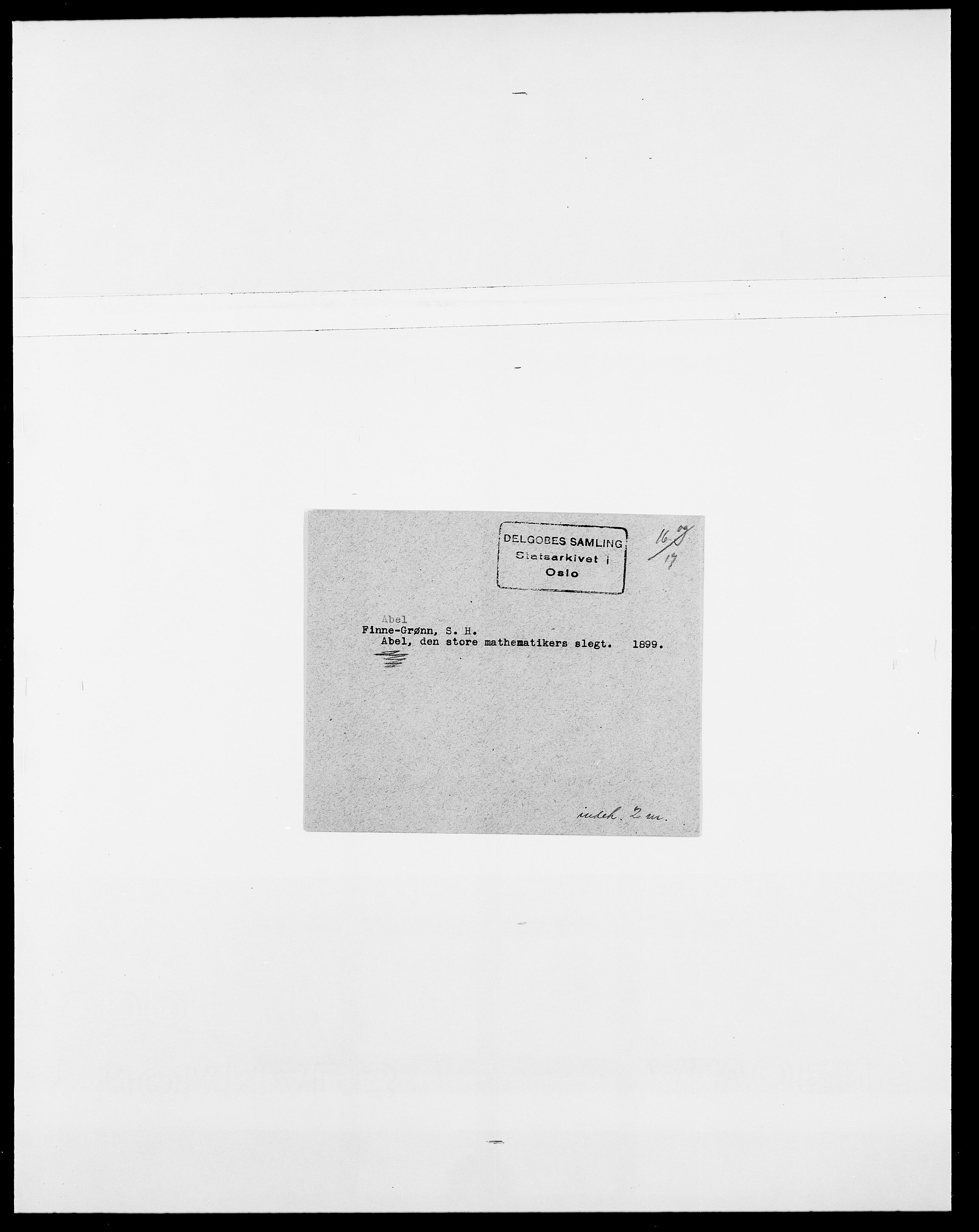 Delgobe, Charles Antoine - samling, AV/SAO-PAO-0038/D/Da/L0001: Aabye - Angerman, p. 188