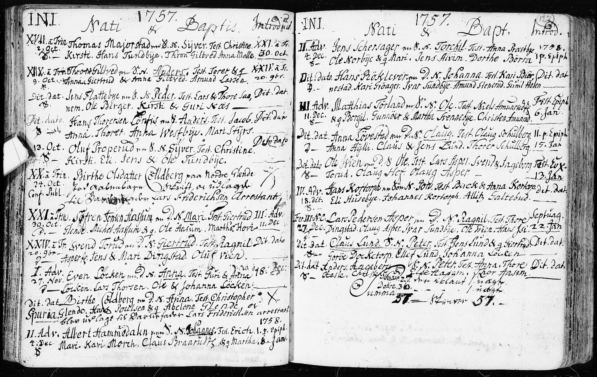 Spydeberg prestekontor Kirkebøker, AV/SAO-A-10924/F/Fa/L0002: Parish register (official) no. I 2, 1739-1780, p. 127