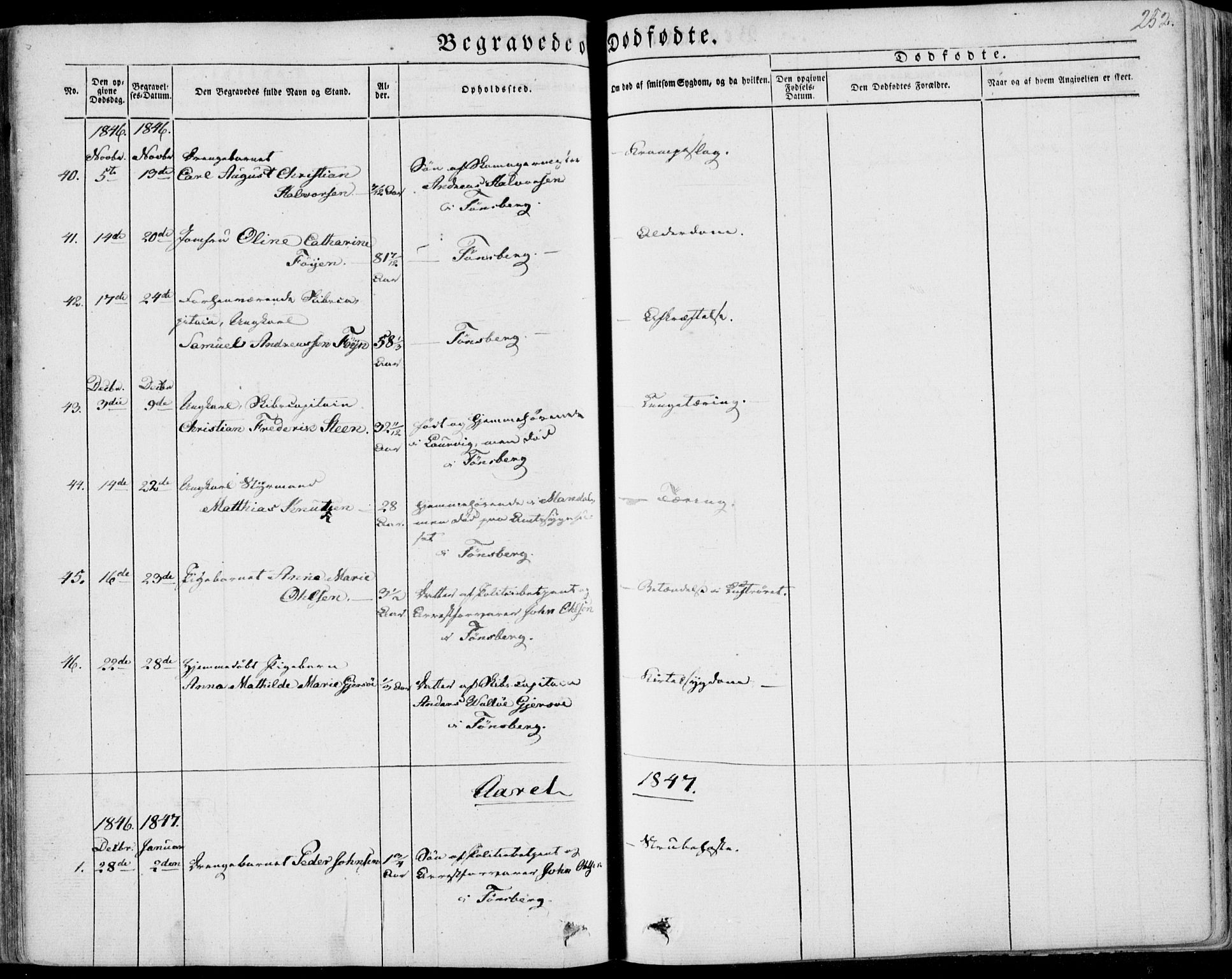 Tønsberg kirkebøker, AV/SAKO-A-330/F/Fa/L0007: Parish register (official) no. I 7, 1845-1854, p. 252