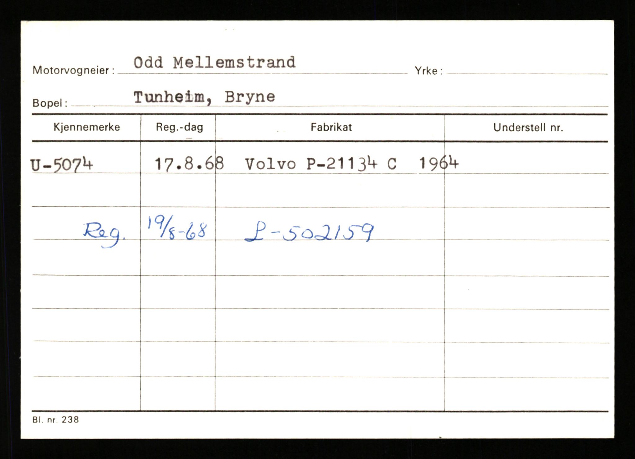 Stavanger trafikkstasjon, AV/SAST-A-101942/0/G/L0001: Registreringsnummer: 0 - 5782, 1930-1971, p. 2999