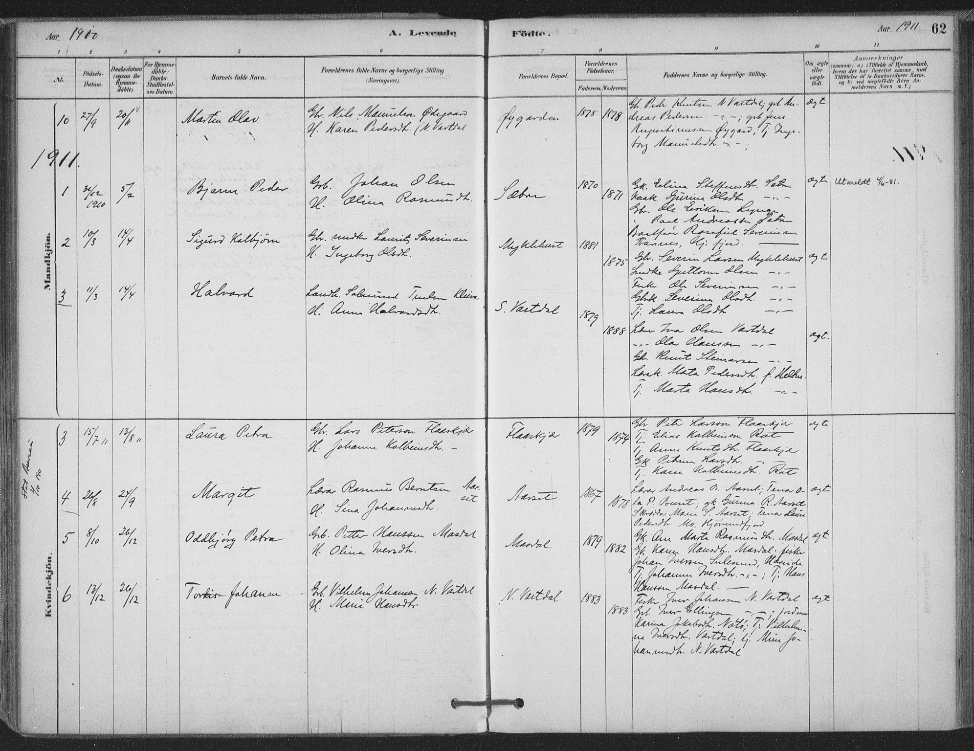 Ministerialprotokoller, klokkerbøker og fødselsregistre - Møre og Romsdal, SAT/A-1454/514/L0199: Parish register (official) no. 514A01, 1878-1912, p. 62