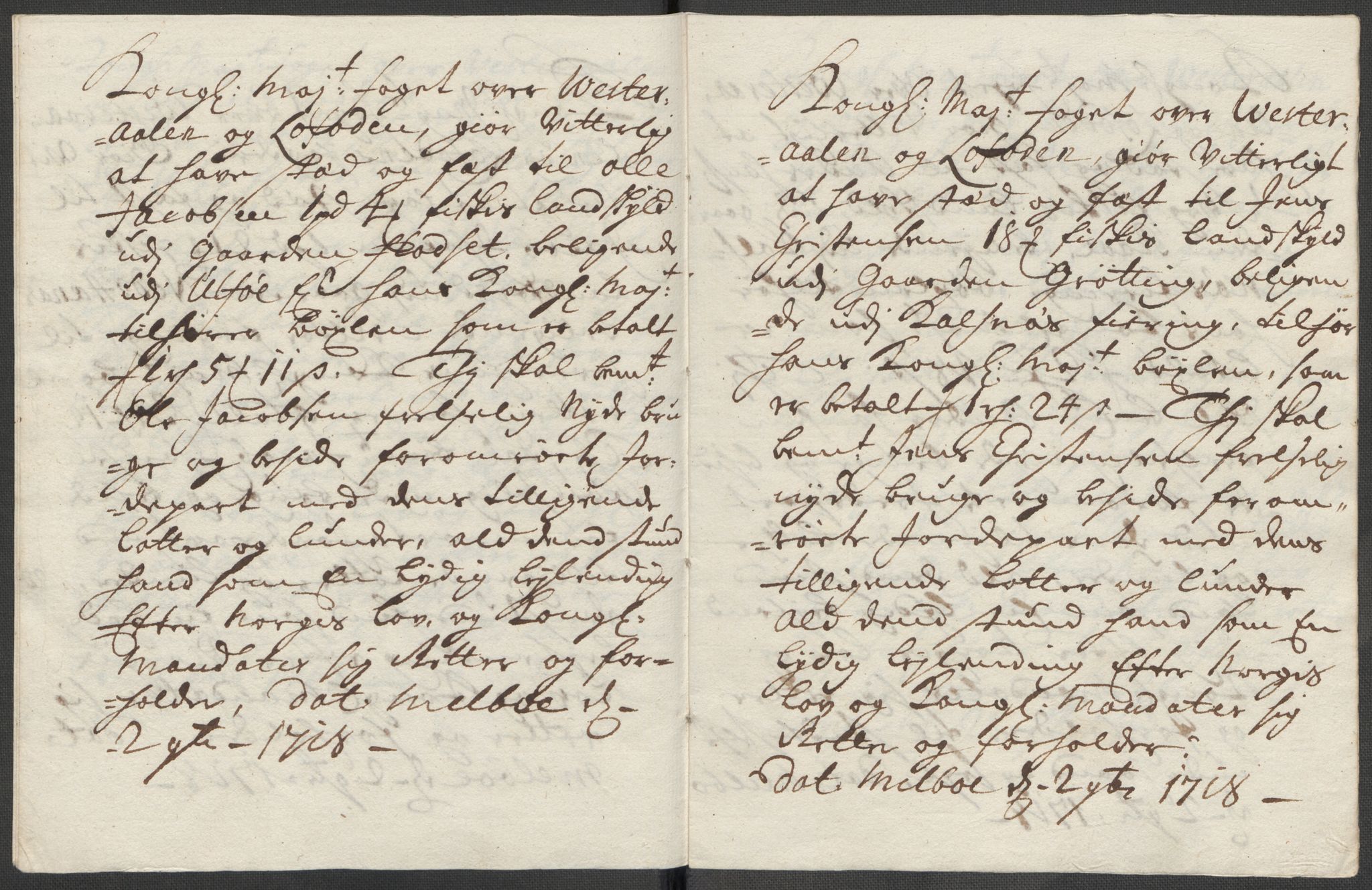 Rentekammeret inntil 1814, Reviderte regnskaper, Fogderegnskap, AV/RA-EA-4092/R67/L4684: Fogderegnskap Vesterålen, Andenes og Lofoten, 1718, p. 208