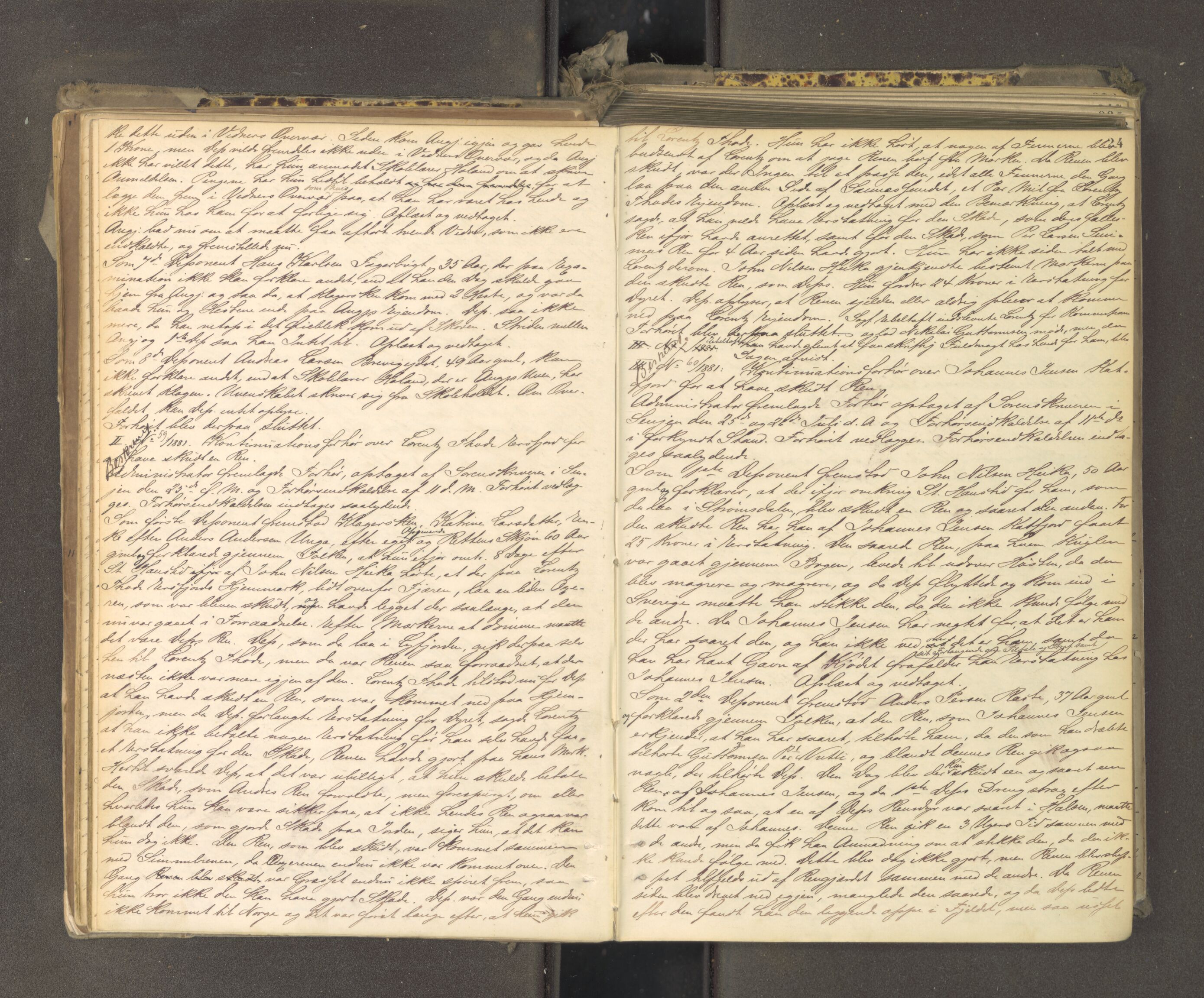 Tromsø sorenskriveri 1855-, AV/SATØ-S-0050/F/Fe/L0133: Ekstrarettsprotokoll med register, 1881-1888, p. 23b-24a
