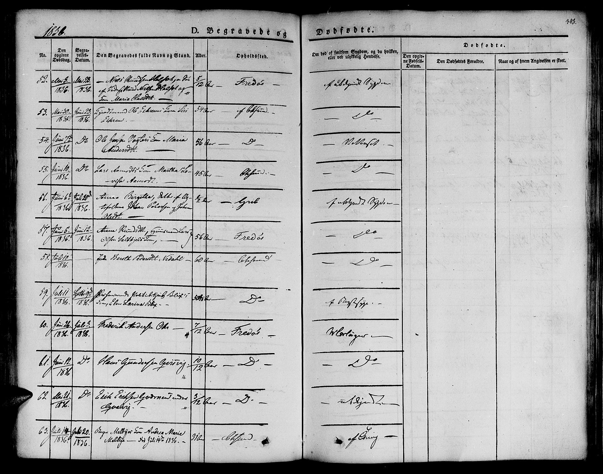 Ministerialprotokoller, klokkerbøker og fødselsregistre - Møre og Romsdal, AV/SAT-A-1454/572/L0843: Parish register (official) no. 572A06, 1832-1842, p. 343