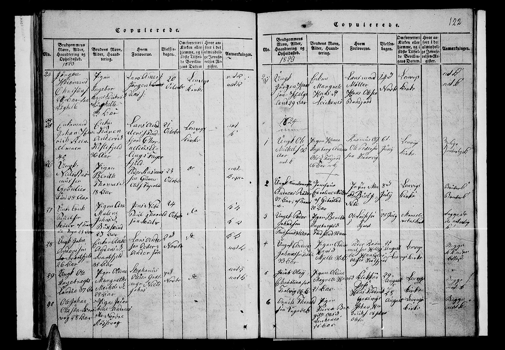 Lenvik sokneprestembete, SATØ/S-1310/H/Ha/Hab/L0001klokker: Parish register (copy) no. 1, 1822-1837, p. 122