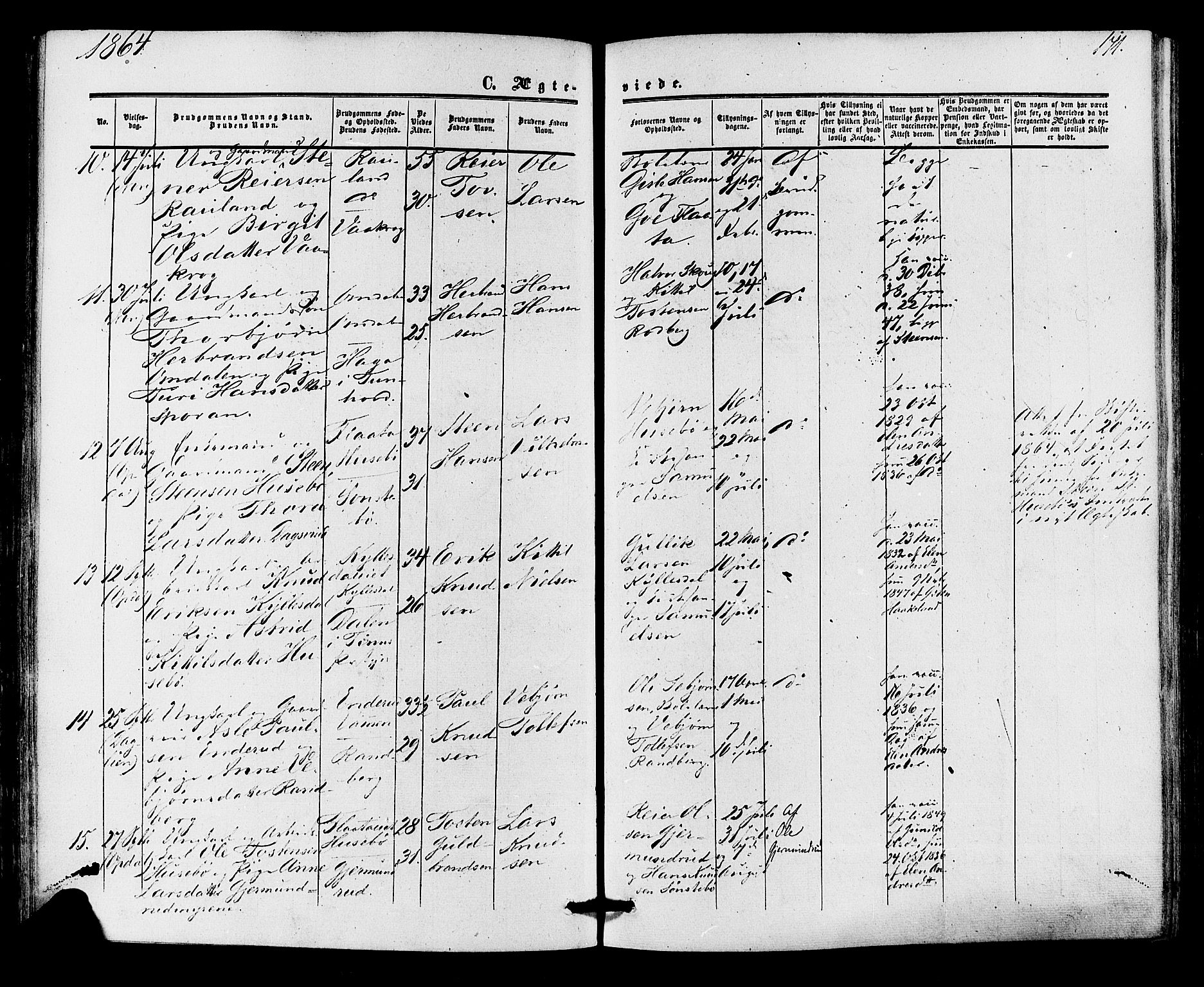 Nore kirkebøker, SAKO/A-238/F/Fa/L0003: Parish register (official) no. I 3, 1858-1866, p. 171