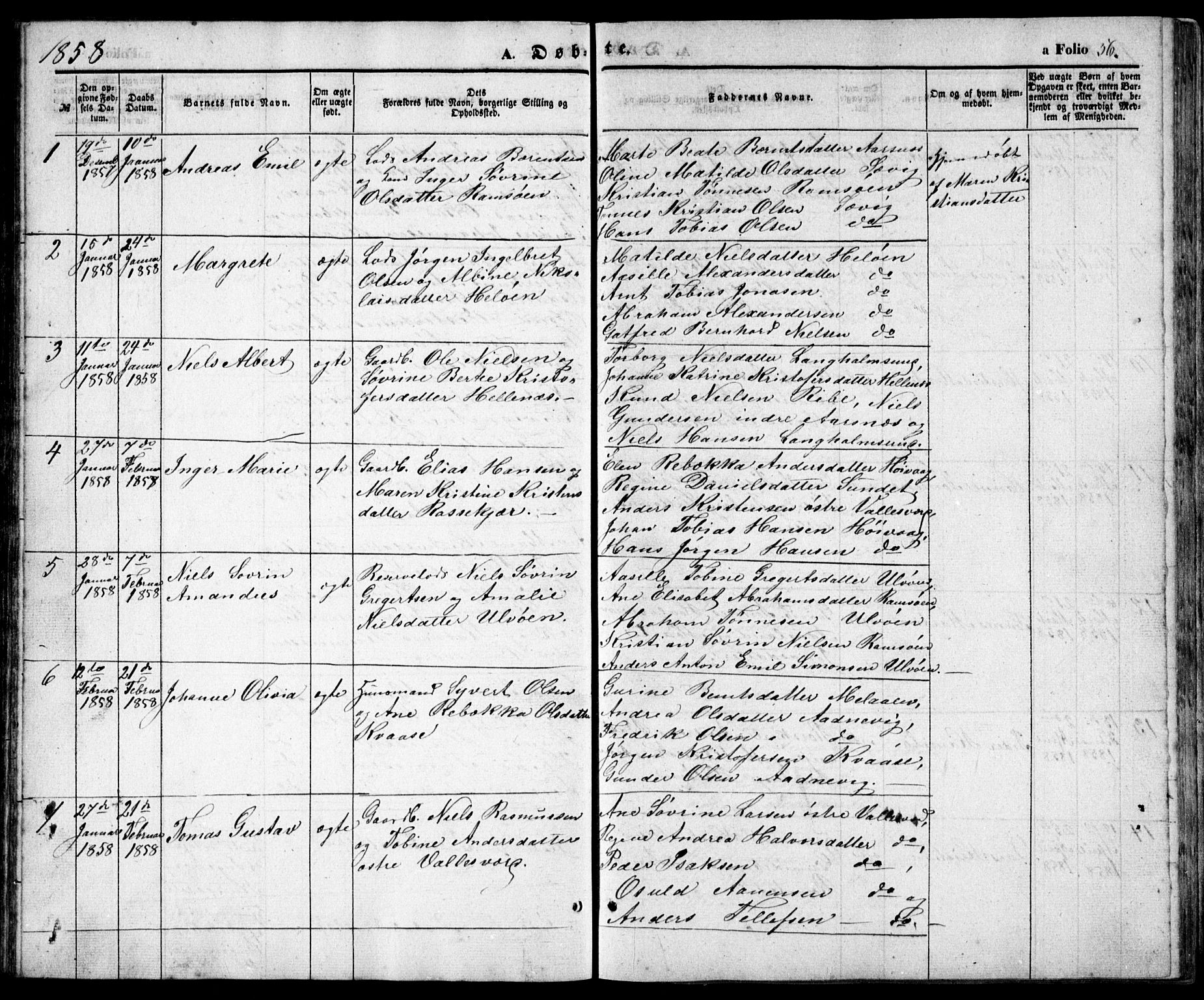 Høvåg sokneprestkontor, SAK/1111-0025/F/Fb/L0002: Parish register (copy) no. B 2, 1847-1869, p. 56
