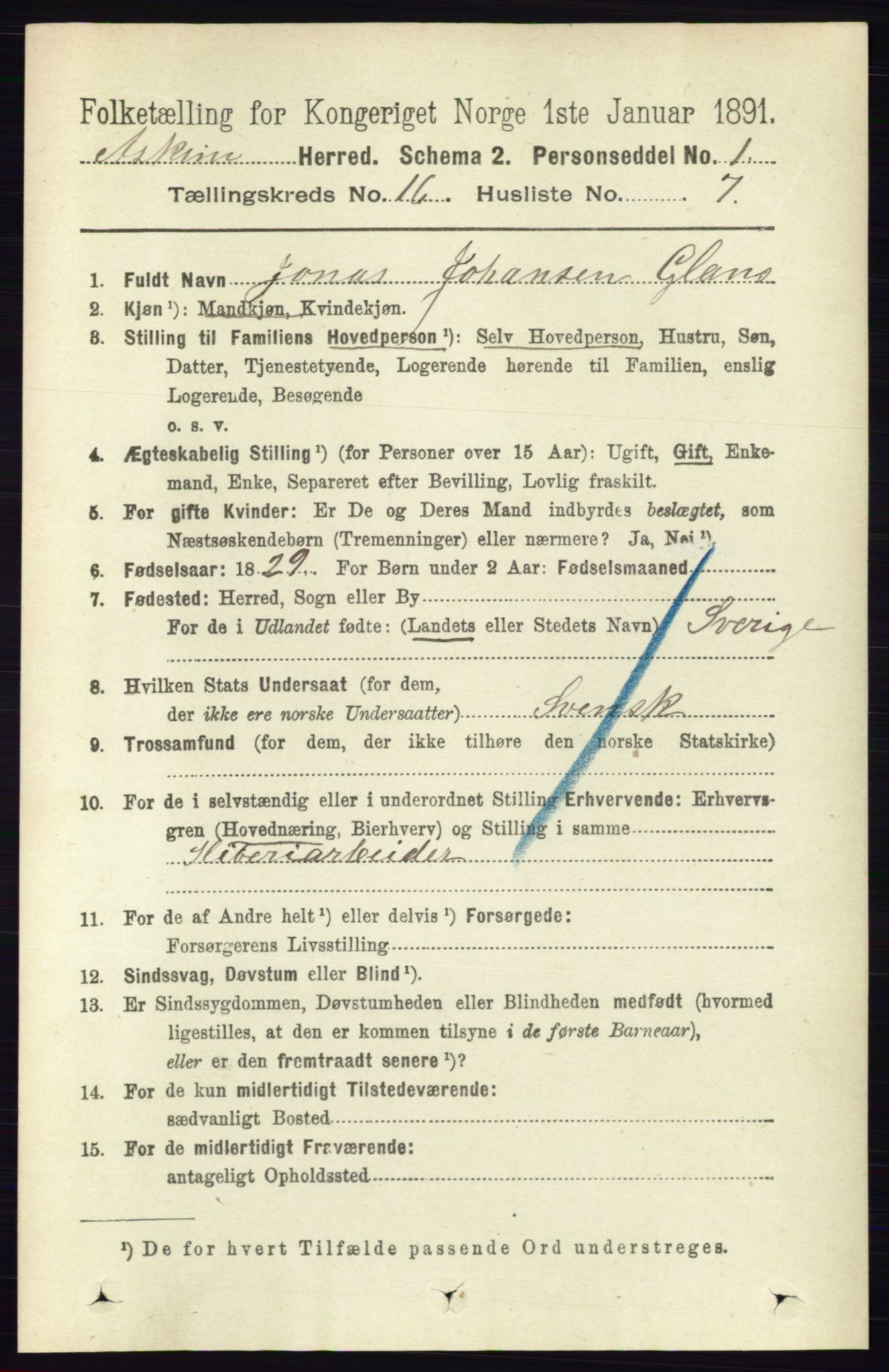 RA, 1891 census for 0124 Askim, 1891, p. 2669