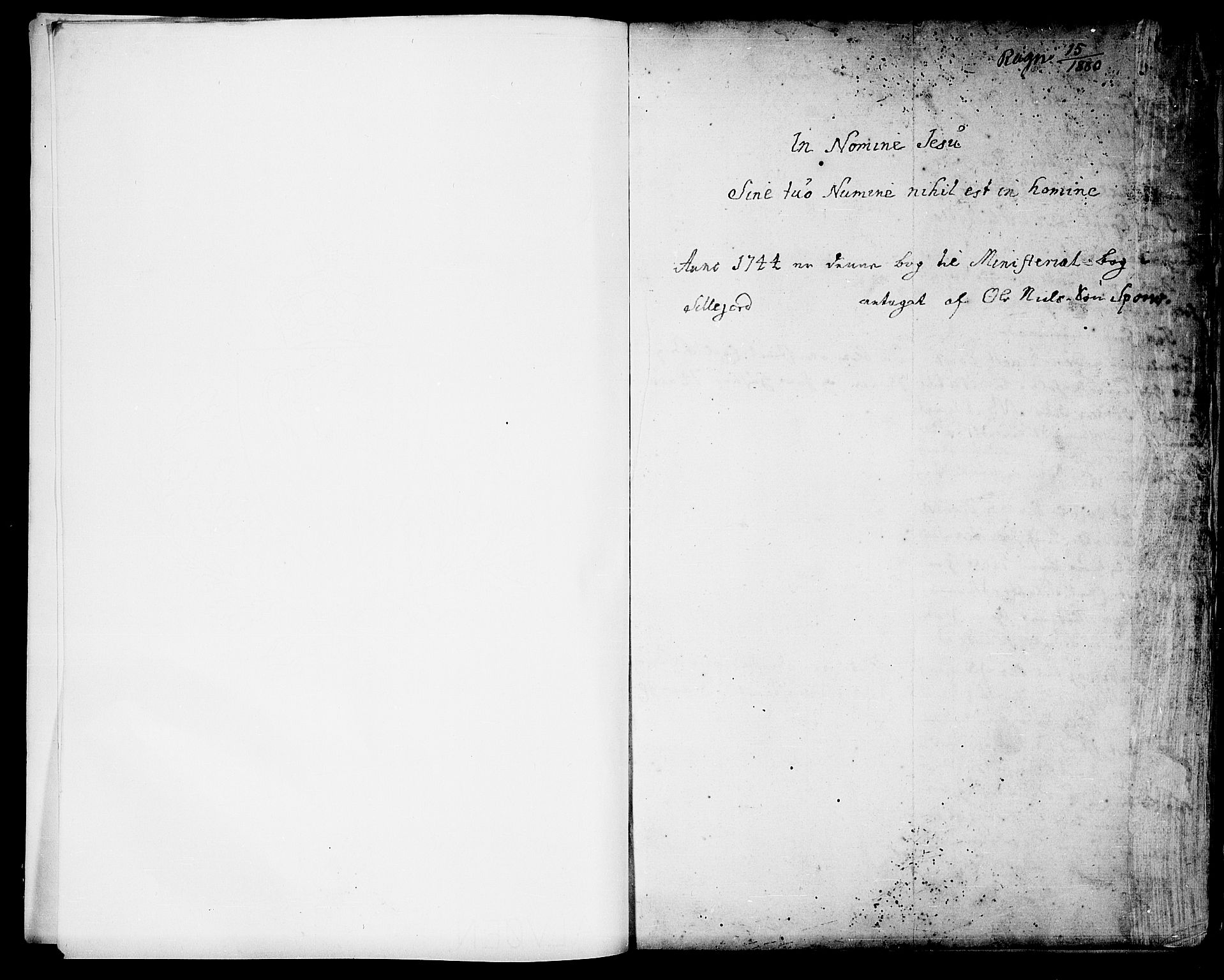 Seljord kirkebøker, SAKO/A-20/F/Fa/L0006: Parish register (official) no. I 6, 1744-1755, p. 1