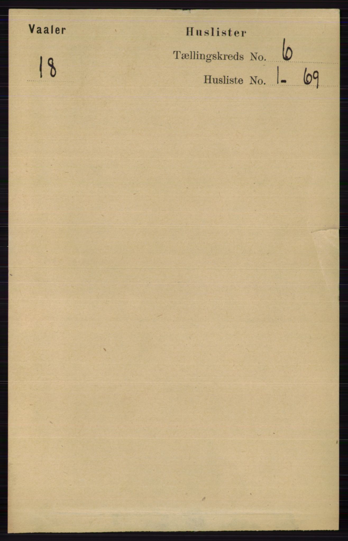 RA, 1891 census for 0426 Våler, 1891, p. 2392