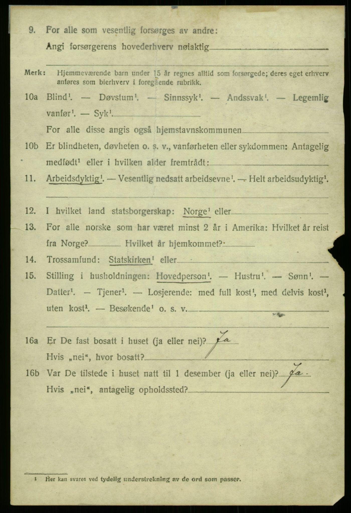 SAB, 1920 census for Lærdal, 1920, p. 3949