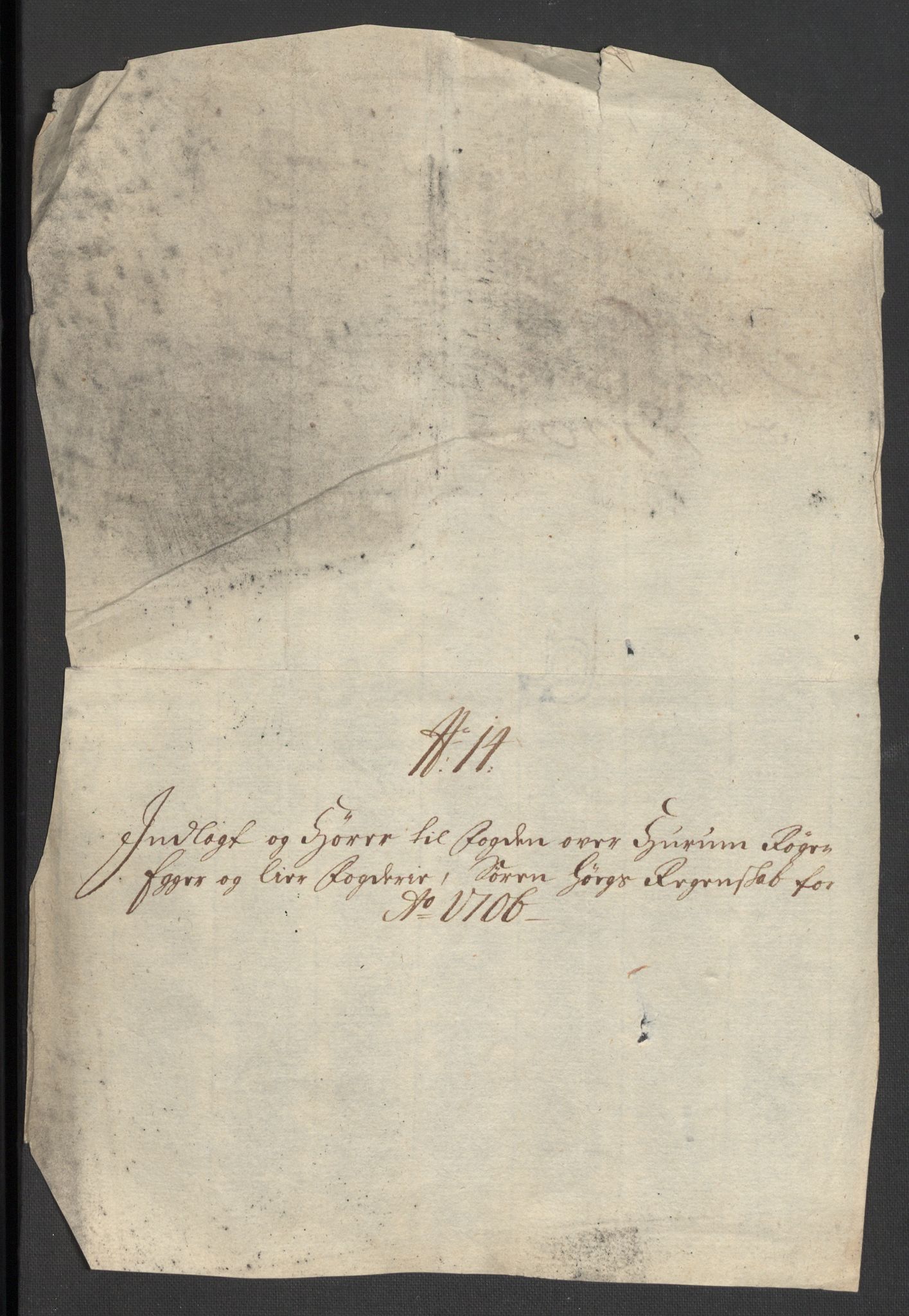 Rentekammeret inntil 1814, Reviderte regnskaper, Fogderegnskap, AV/RA-EA-4092/R30/L1701: Fogderegnskap Hurum, Røyken, Eiker og Lier, 1706-1707, p. 187