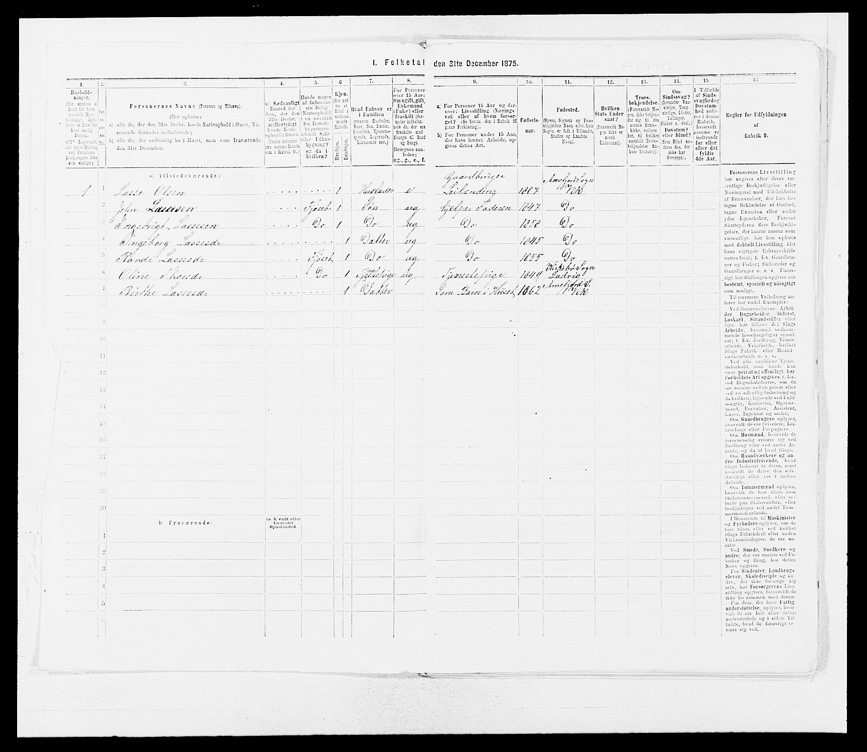 SAB, 1875 census for 1417P Vik, 1875, p. 163