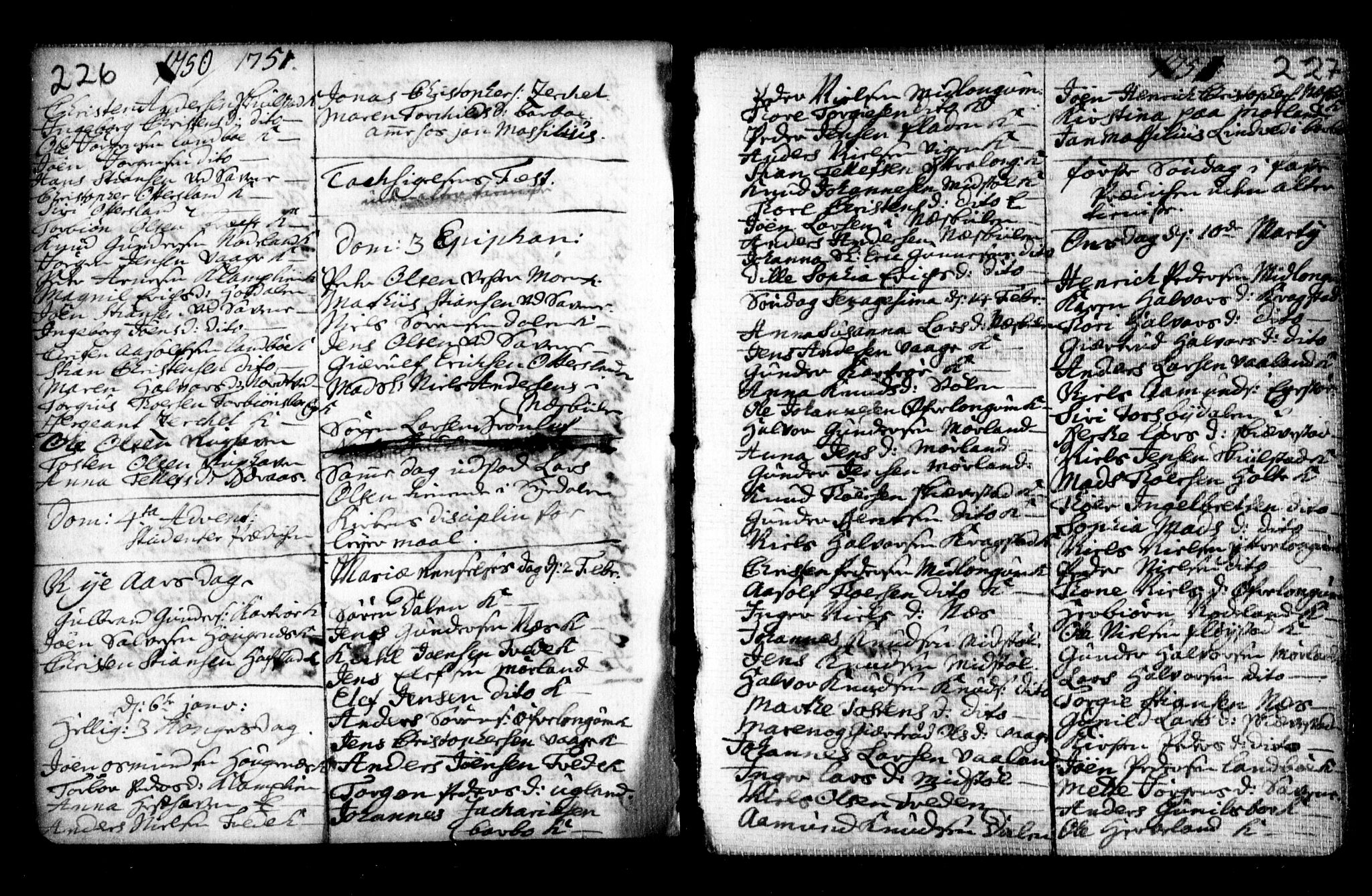 Holt sokneprestkontor, AV/SAK-1111-0021/F/Fa/L0002: Parish register (official) no. A 2, 1739-1753, p. 226-227