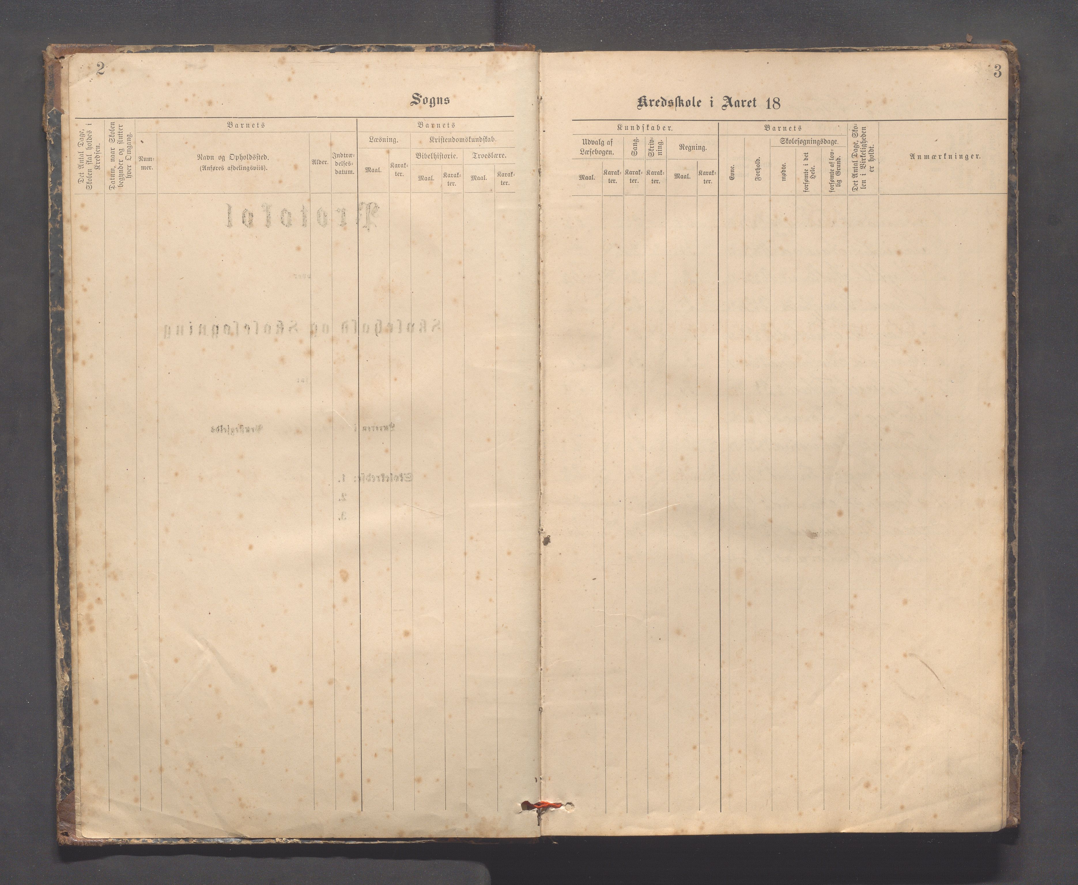 Sokndal kommune- Skolestyret/Skolekontoret, IKAR/K-101142/H/L0014: Skoleprotokoll - Løvås, Jøssingfjord, Drageland, Skarås, 1885-1906, p. 2-3