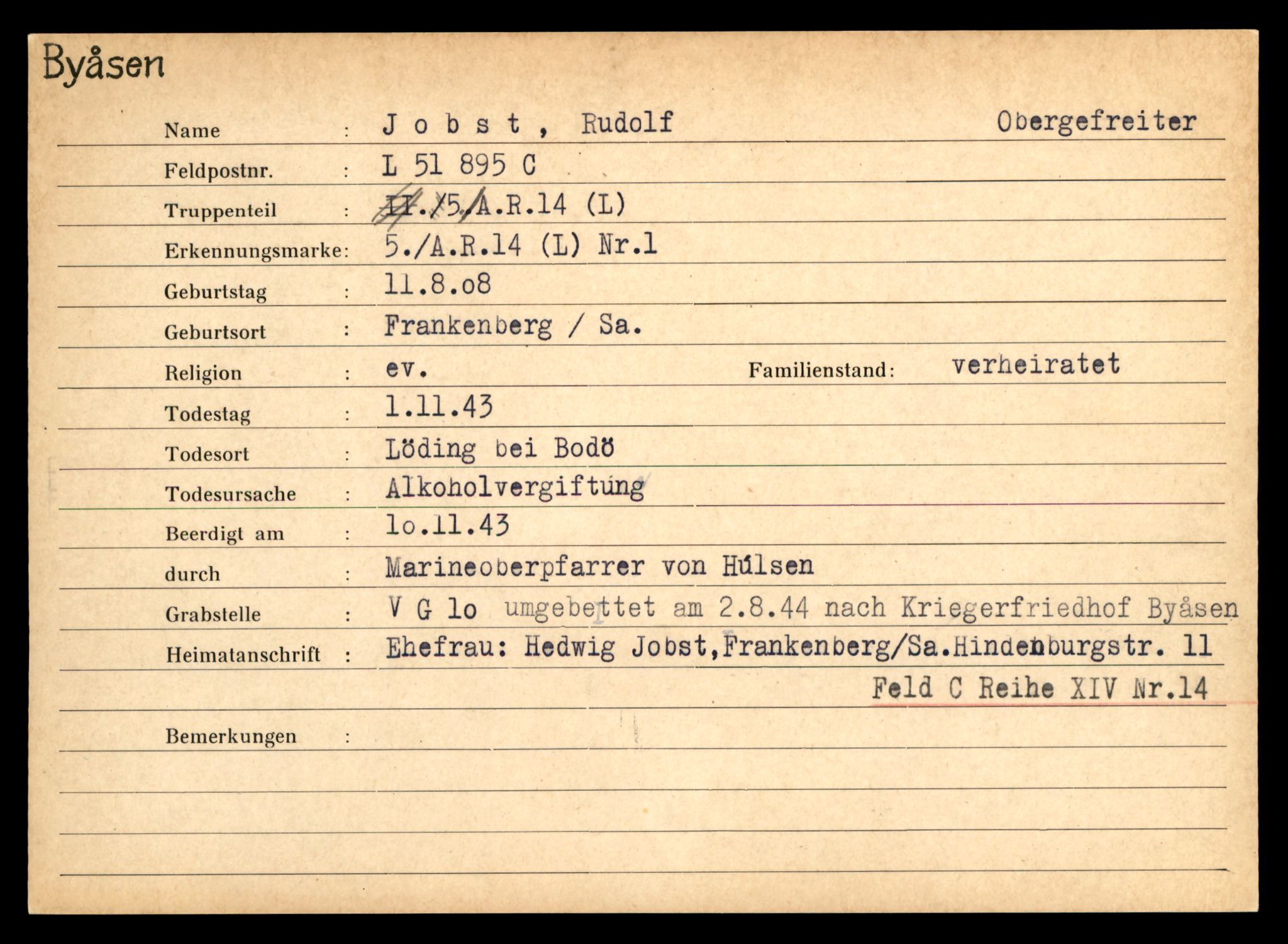 Distriktskontoret for krigsgraver, AV/SAT-A-5030/E/L0004: Kasett/kartotek over tysk Krigskirkegård på Byåsen, 1945, p. 787