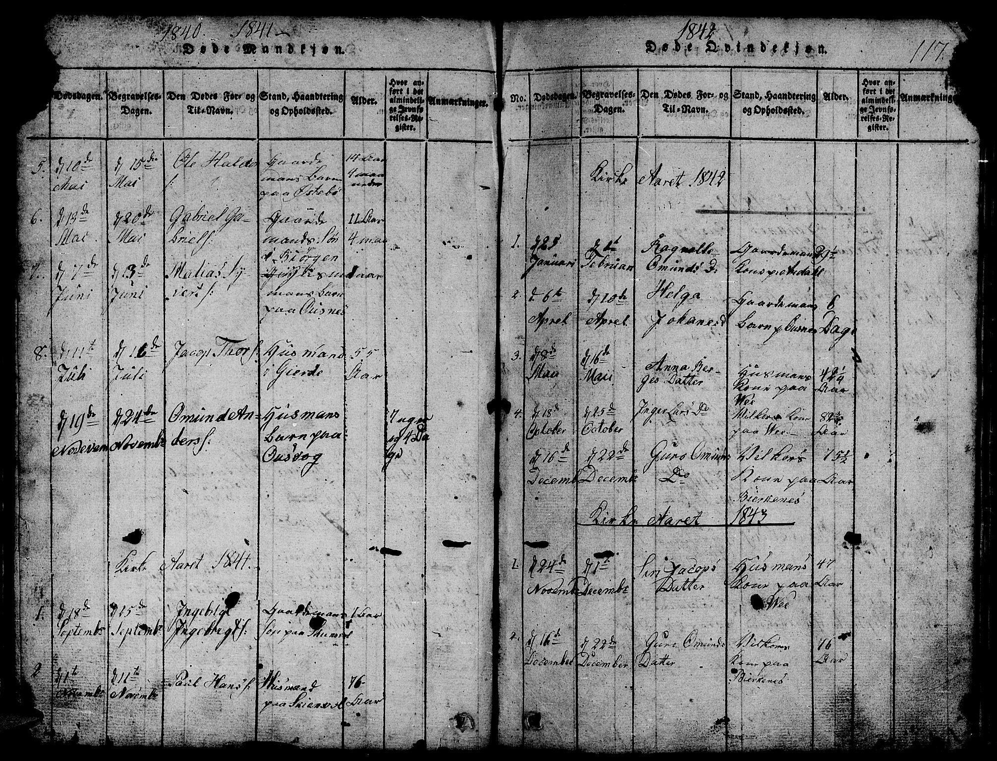 Etne sokneprestembete, SAB/A-75001/H/Hab: Parish register (copy) no. B 1, 1815-1850, p. 117