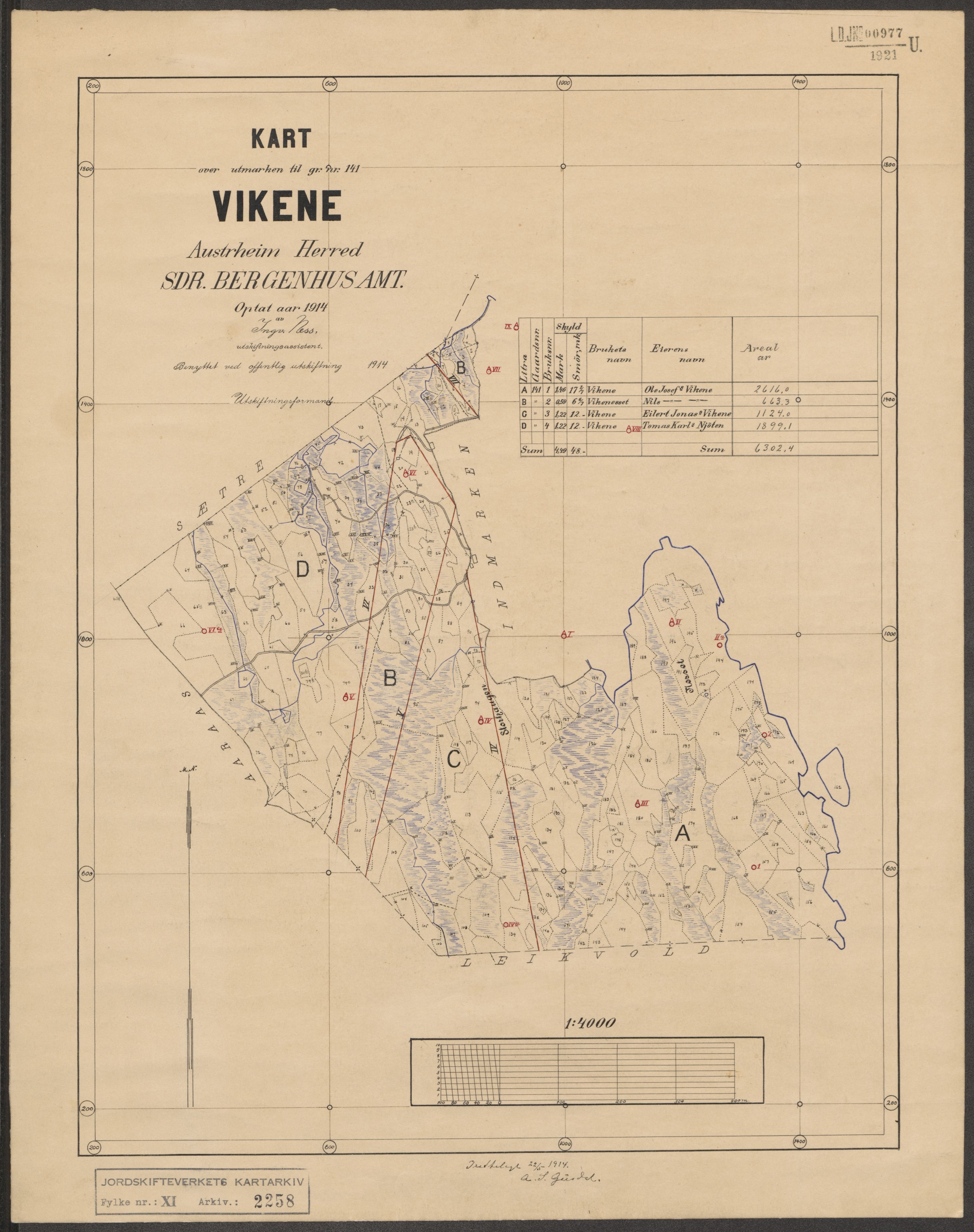 Jordskifteverkets kartarkiv, AV/RA-S-3929/T, 1859-1988, p. 2524