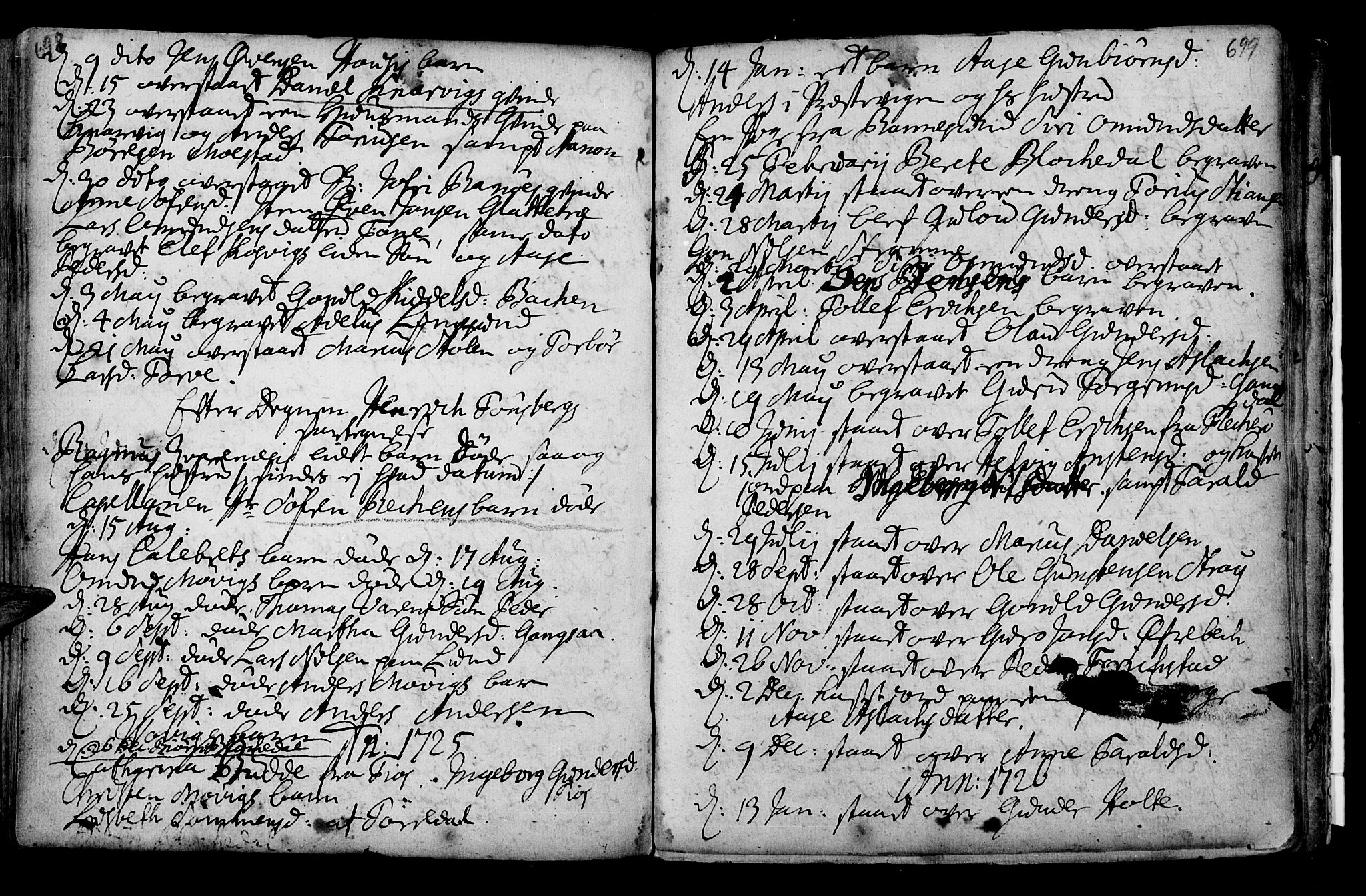 Oddernes sokneprestkontor, AV/SAK-1111-0033/F/Fa/Faa/L0002: Parish register (official) no. A 2, 1719-1764, p. 698-699