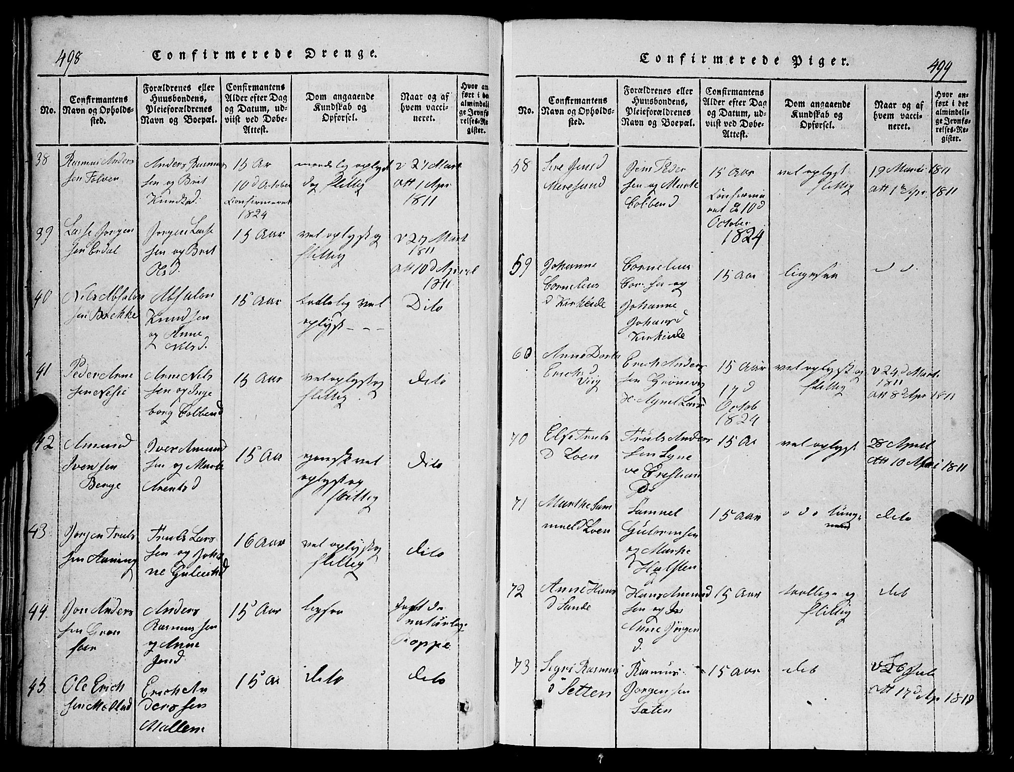 Stryn Sokneprestembete, AV/SAB-A-82501: Parish register (copy) no. C 1, 1801-1845, p. 498-499