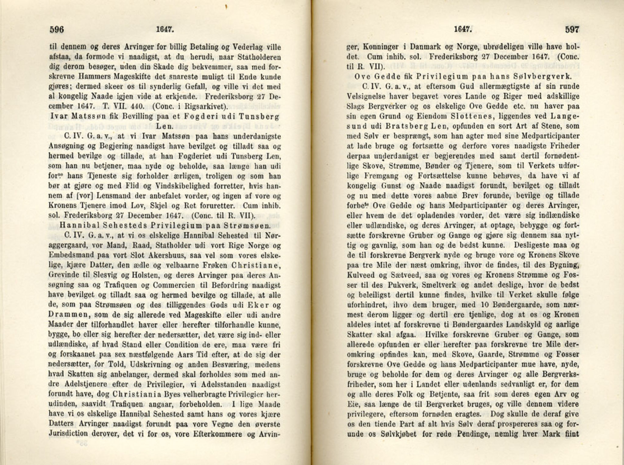 Publikasjoner utgitt av Det Norske Historiske Kildeskriftfond, PUBL/-/-/-: Norske Rigs-Registranter, bind 8, 1641-1648, p. 596-597