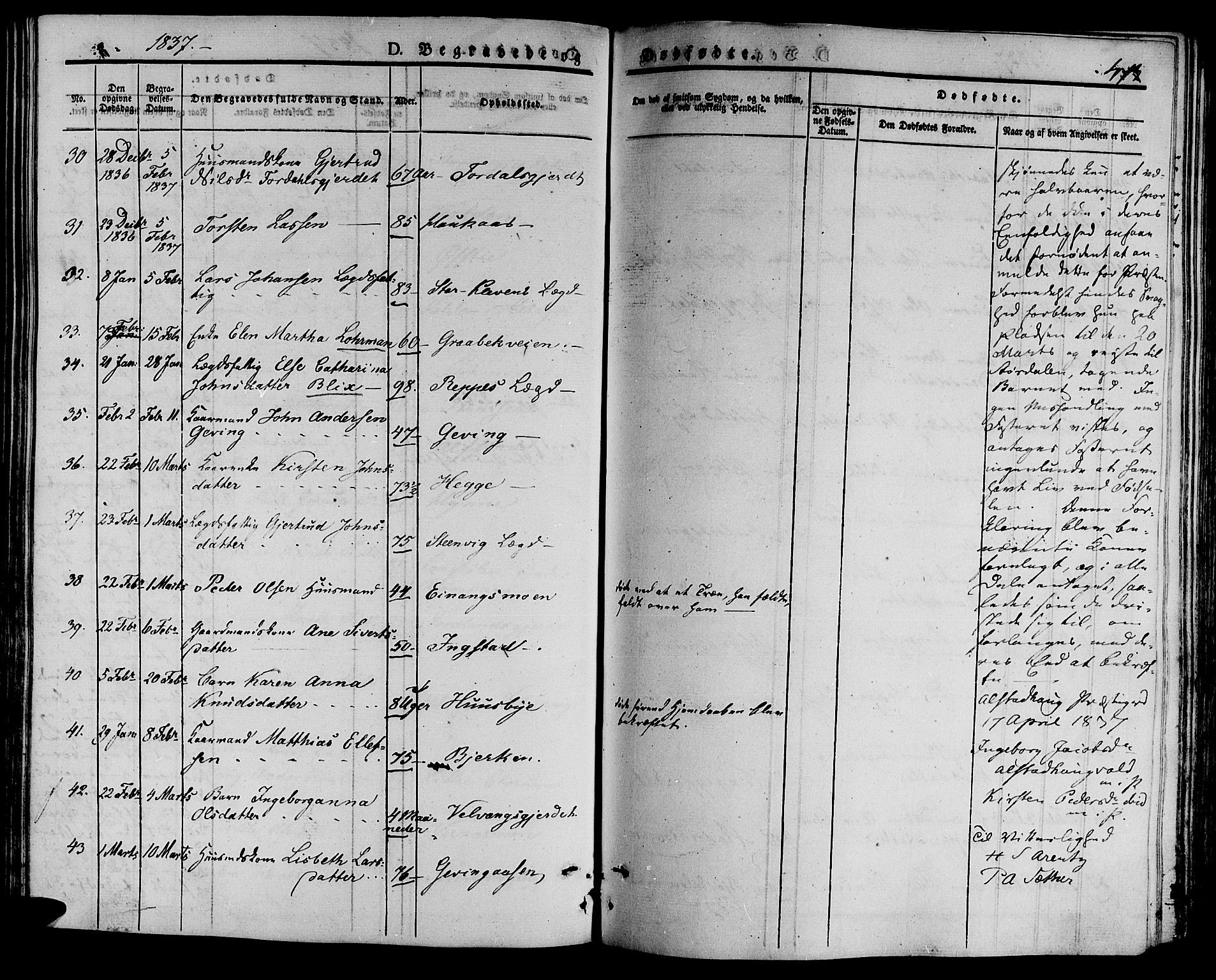 Ministerialprotokoller, klokkerbøker og fødselsregistre - Nord-Trøndelag, AV/SAT-A-1458/709/L0072: Parish register (official) no. 709A12, 1833-1844, p. 473