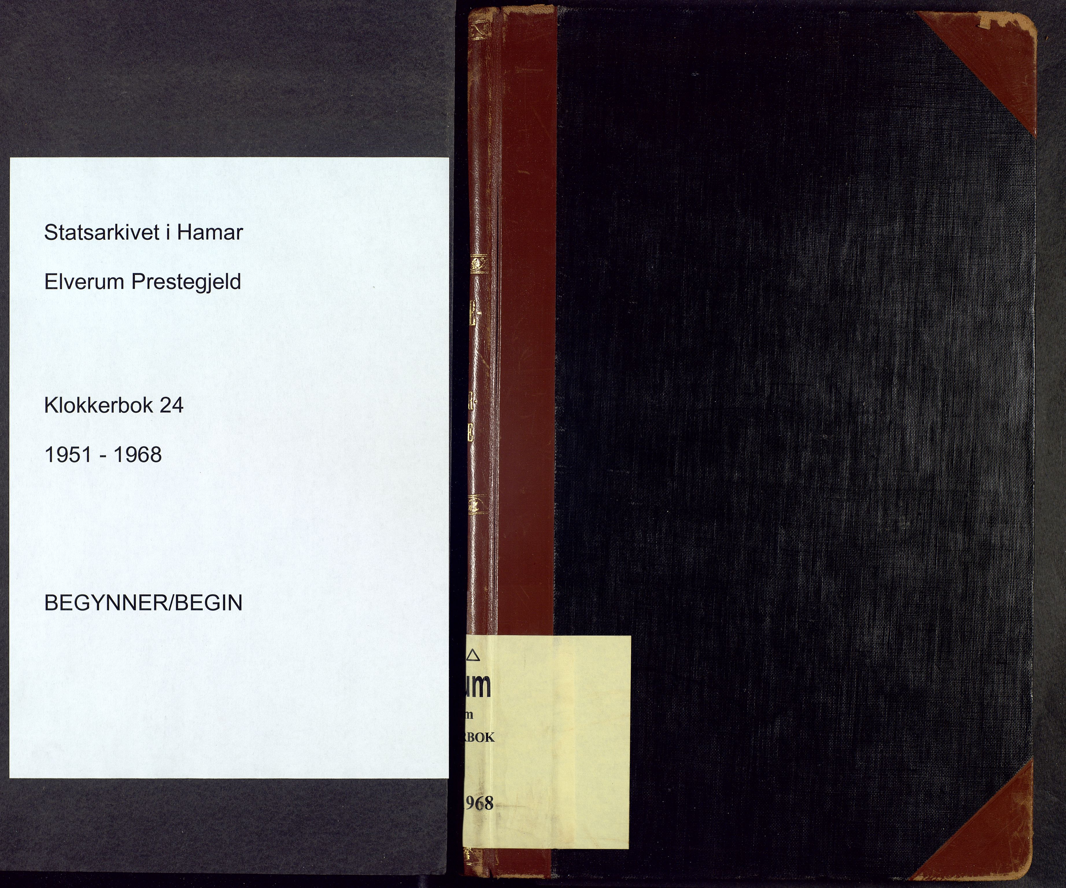 Elverum prestekontor, SAH/PREST-044/H/Ha/Hab/L0024: Parish register (copy) no. 24, 1951-1968