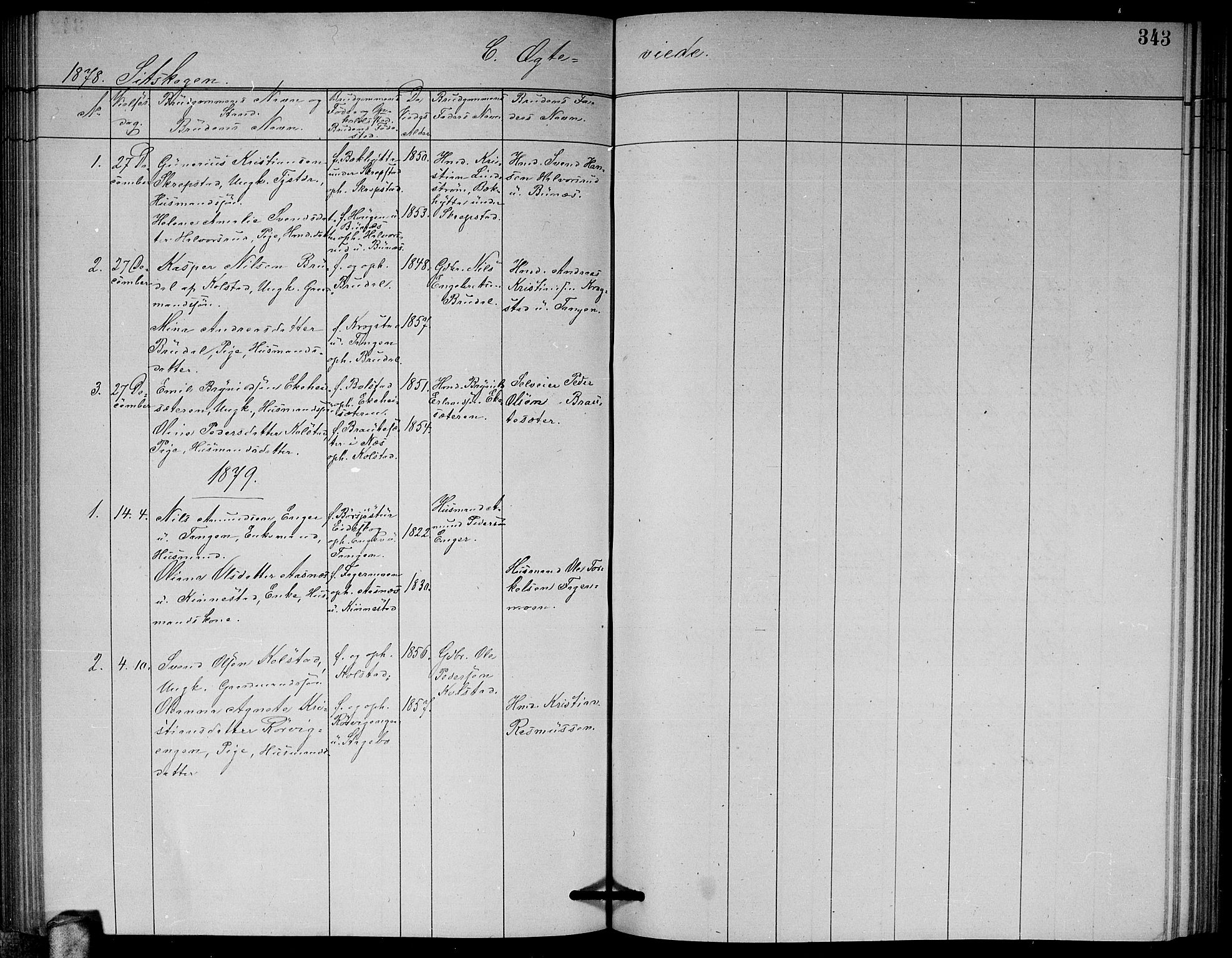 Høland prestekontor Kirkebøker, AV/SAO-A-10346a/G/Ga/L0006: Parish register (copy) no. I 6, 1869-1879, p. 343