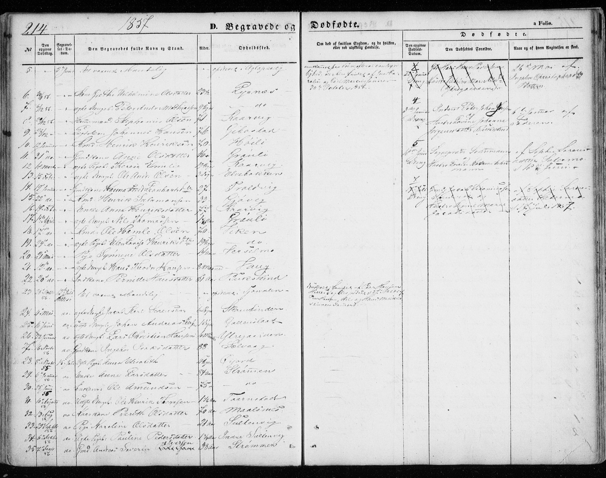 Lenvik sokneprestembete, SATØ/S-1310/H/Ha/Haa/L0007kirke: Parish register (official) no. 7, 1855-1865, p. 214