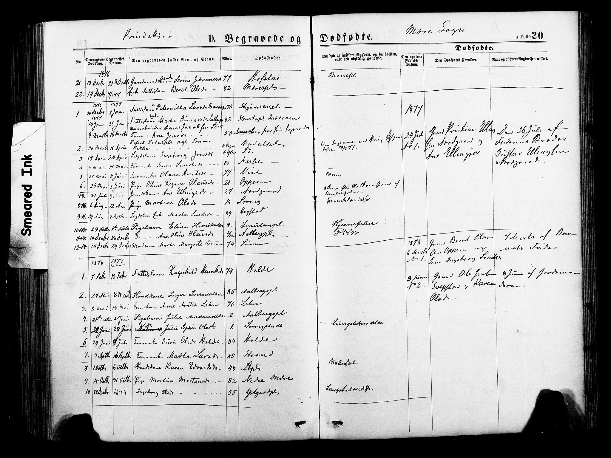 Ministerialprotokoller, klokkerbøker og fødselsregistre - Nord-Trøndelag, AV/SAT-A-1458/735/L0348: Parish register (official) no. 735A09 /1, 1873-1883, p. 20