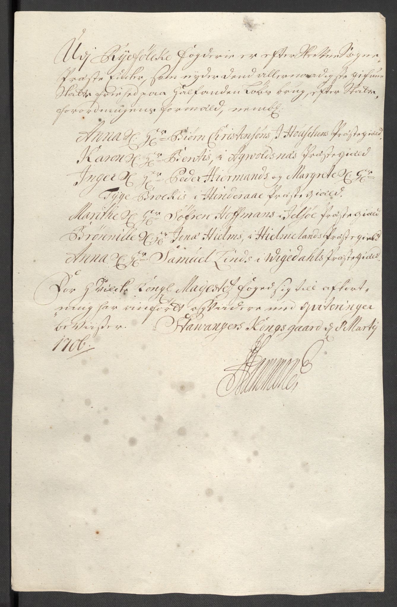 Rentekammeret inntil 1814, Reviderte regnskaper, Fogderegnskap, RA/EA-4092/R47/L2860: Fogderegnskap Ryfylke, 1703-1705, p. 493