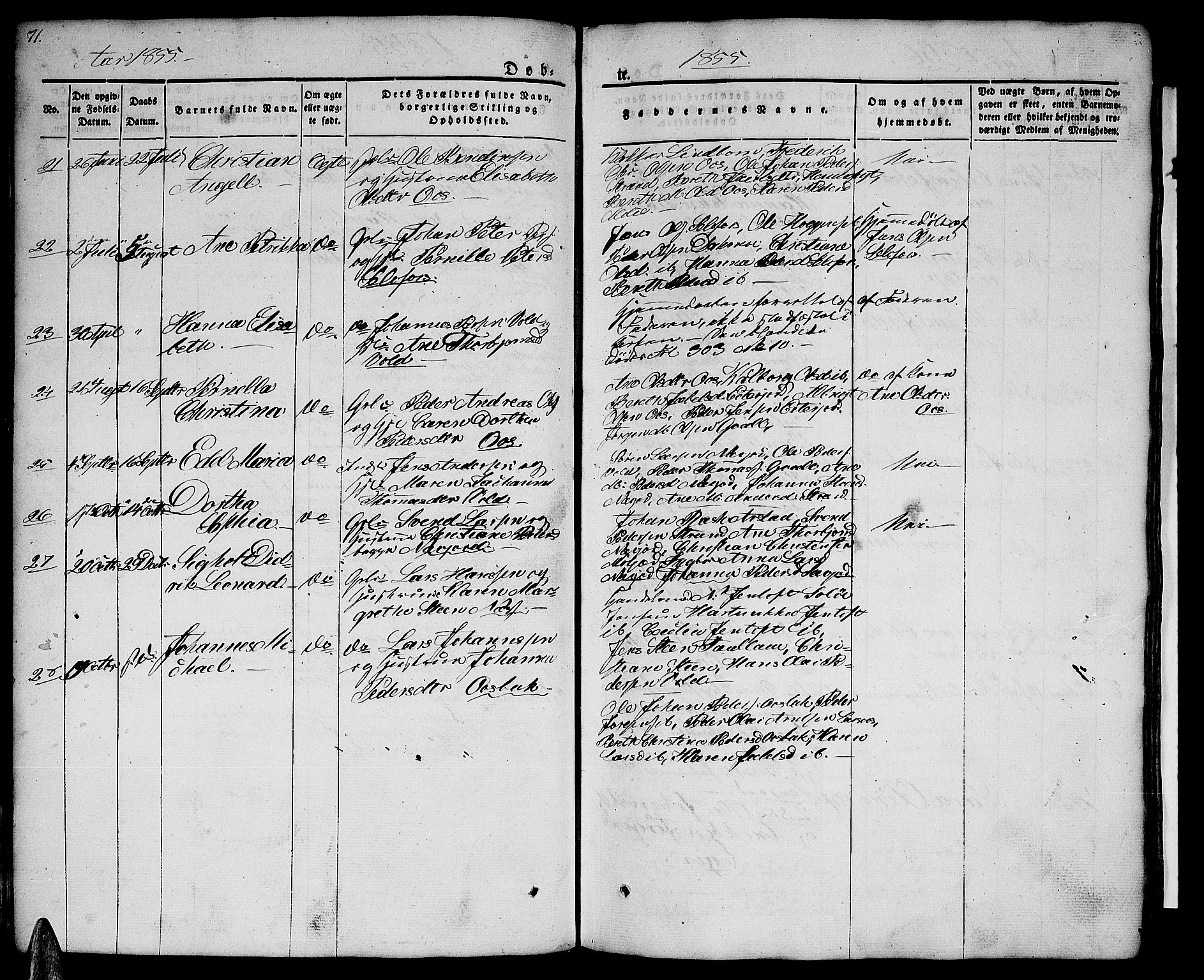 Ministerialprotokoller, klokkerbøker og fødselsregistre - Nordland, AV/SAT-A-1459/846/L0652: Parish register (copy) no. 846C02, 1841-1871, p. 71