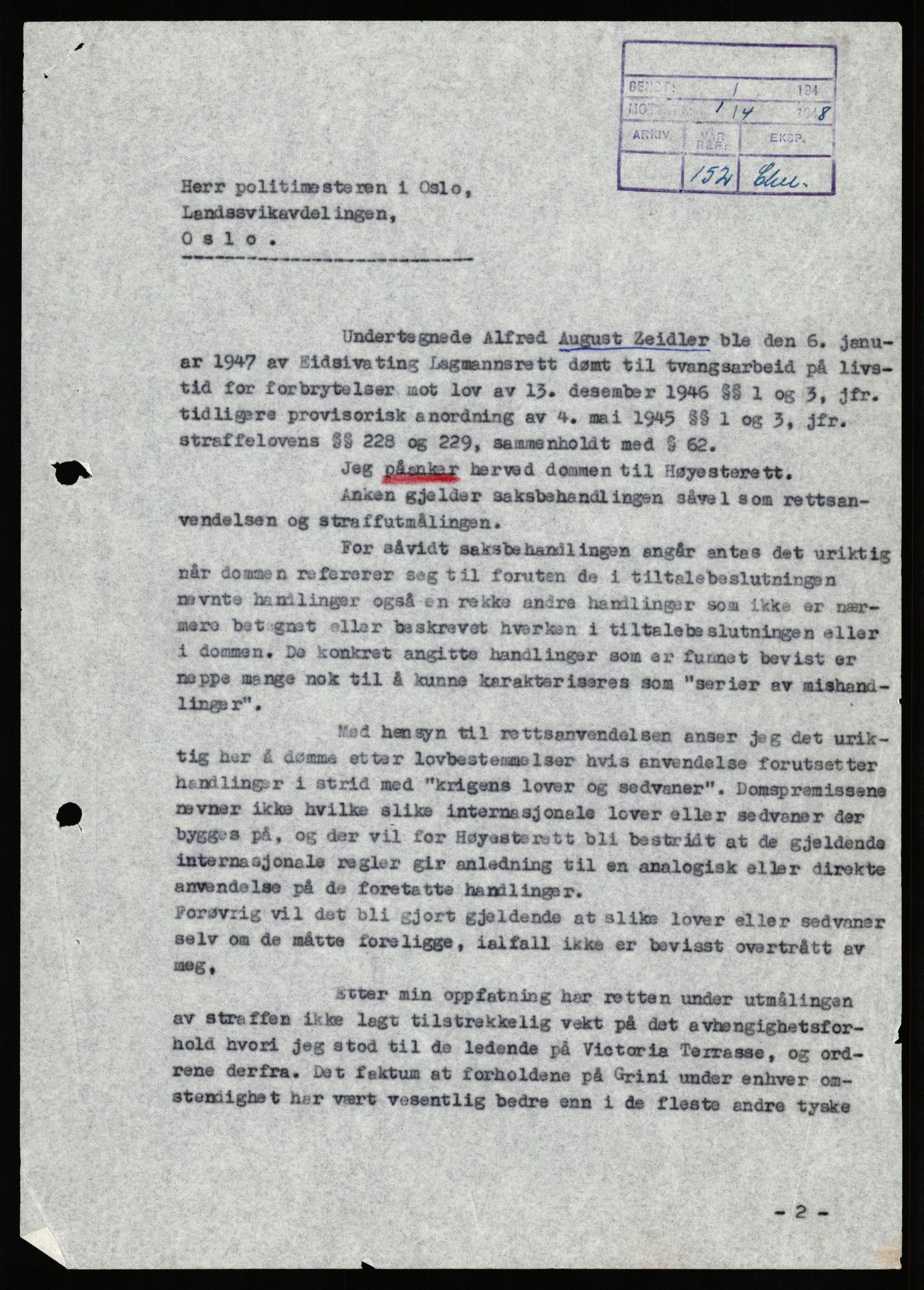 Forsvaret, Forsvarets overkommando II, AV/RA-RAFA-3915/D/Db/L0037: CI Questionaires. Tyske okkupasjonsstyrker i Norge. Tyskere., 1945-1946, p. 118