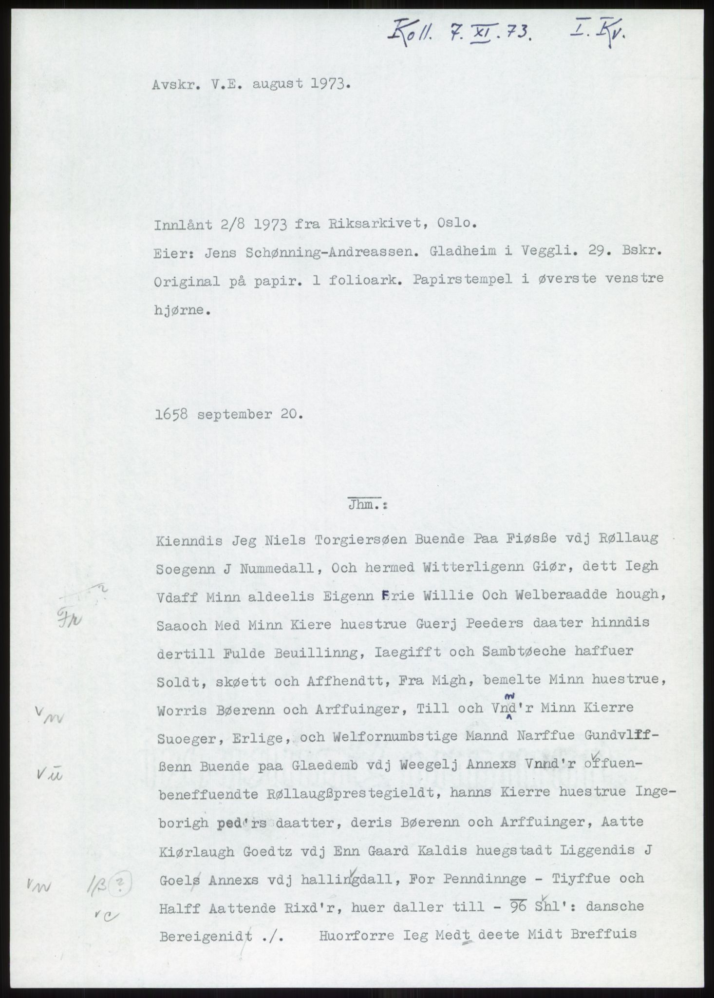 Samlinger til kildeutgivelse, Diplomavskriftsamlingen, RA/EA-4053/H/Ha, p. 162