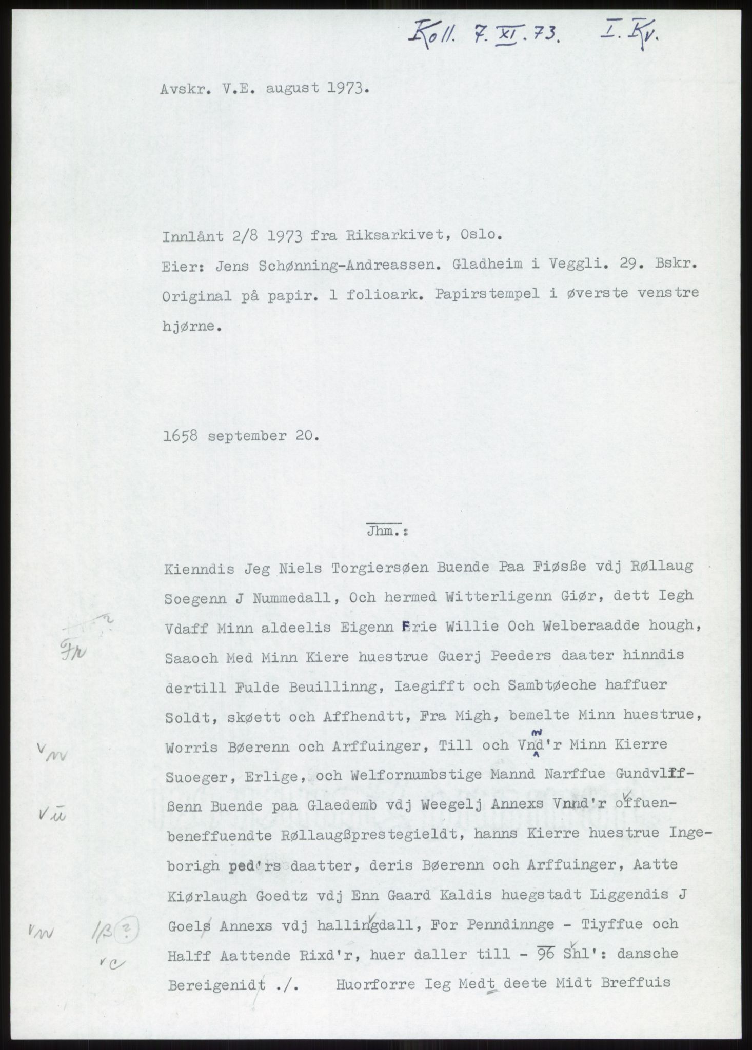 Samlinger til kildeutgivelse, Diplomavskriftsamlingen, AV/RA-EA-4053/H/Ha, p. 162