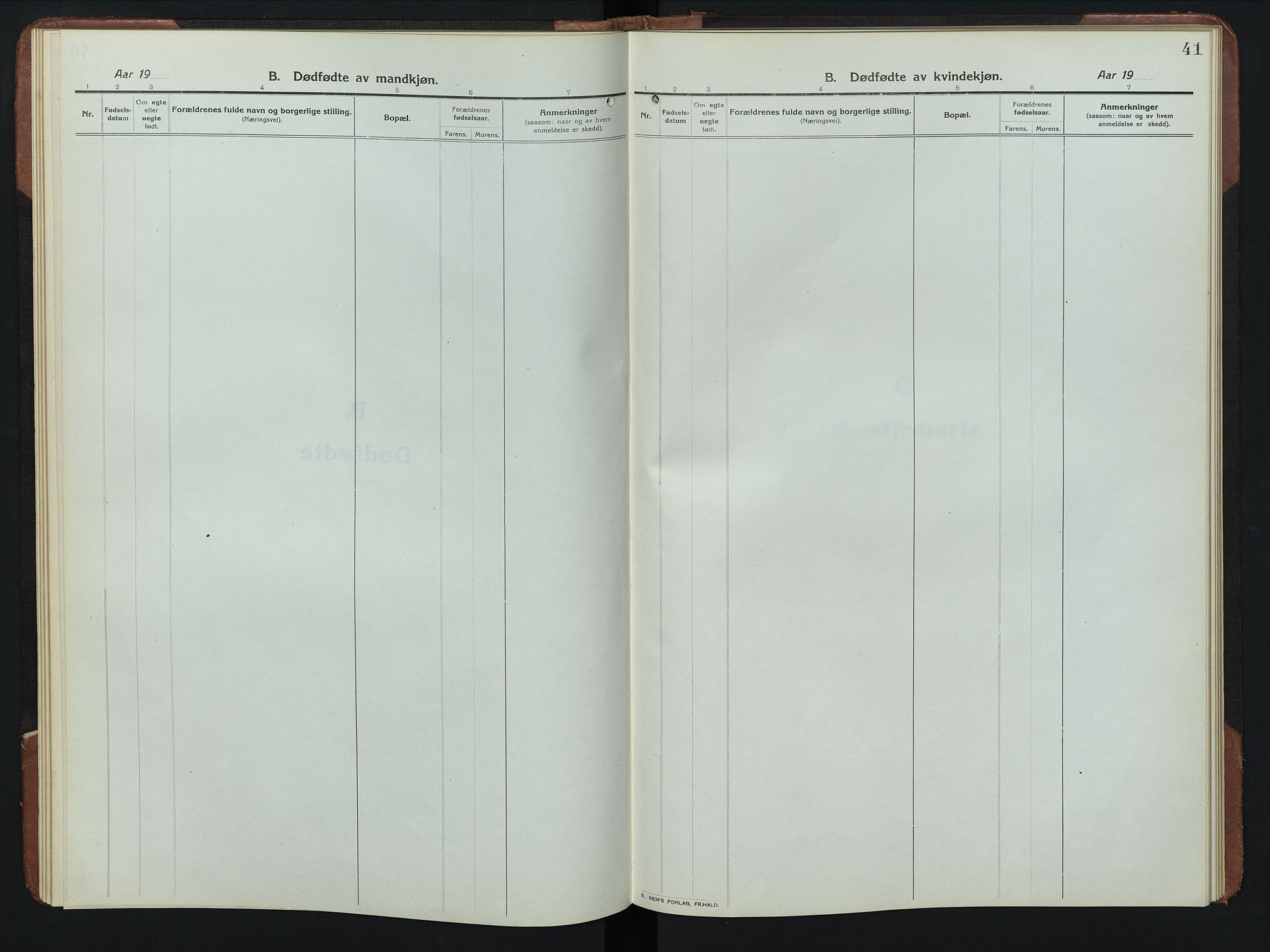Rendalen prestekontor, SAH/PREST-054/H/Ha/Hab/L0008: Parish register (copy) no. 8, 1914-1948, p. 41