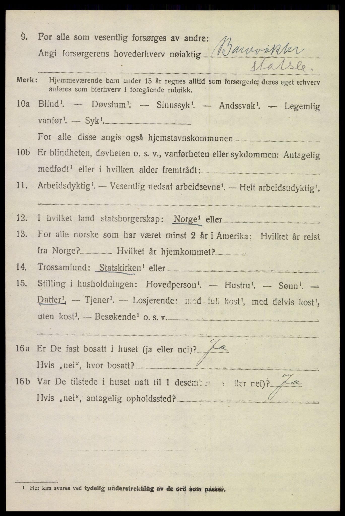 SAH, 1920 census for Vestre Toten, 1920, p. 8191