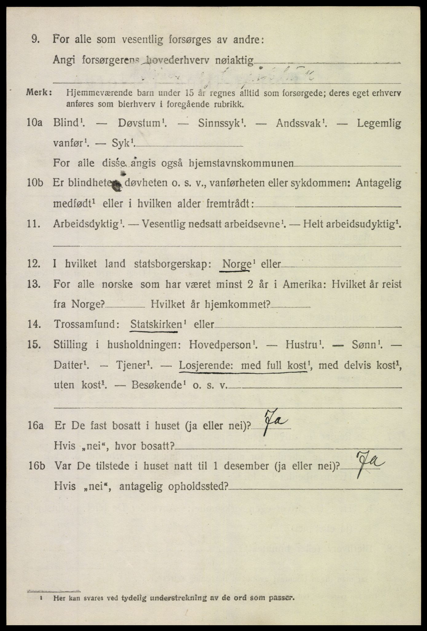 SAH, 1920 census for Vang (Oppland), 1920, p. 2814