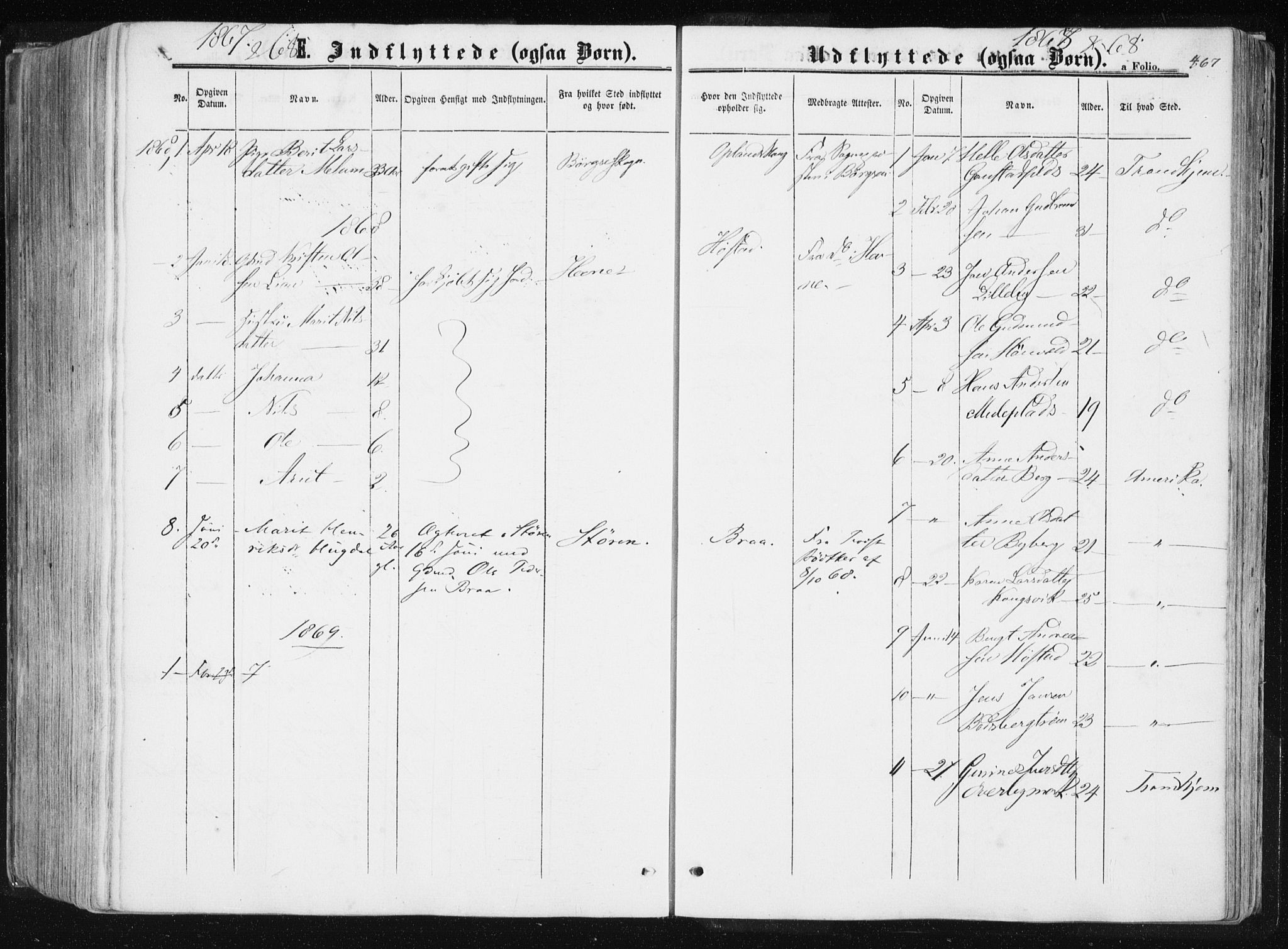 Ministerialprotokoller, klokkerbøker og fødselsregistre - Sør-Trøndelag, SAT/A-1456/612/L0377: Parish register (official) no. 612A09, 1859-1877, p. 467